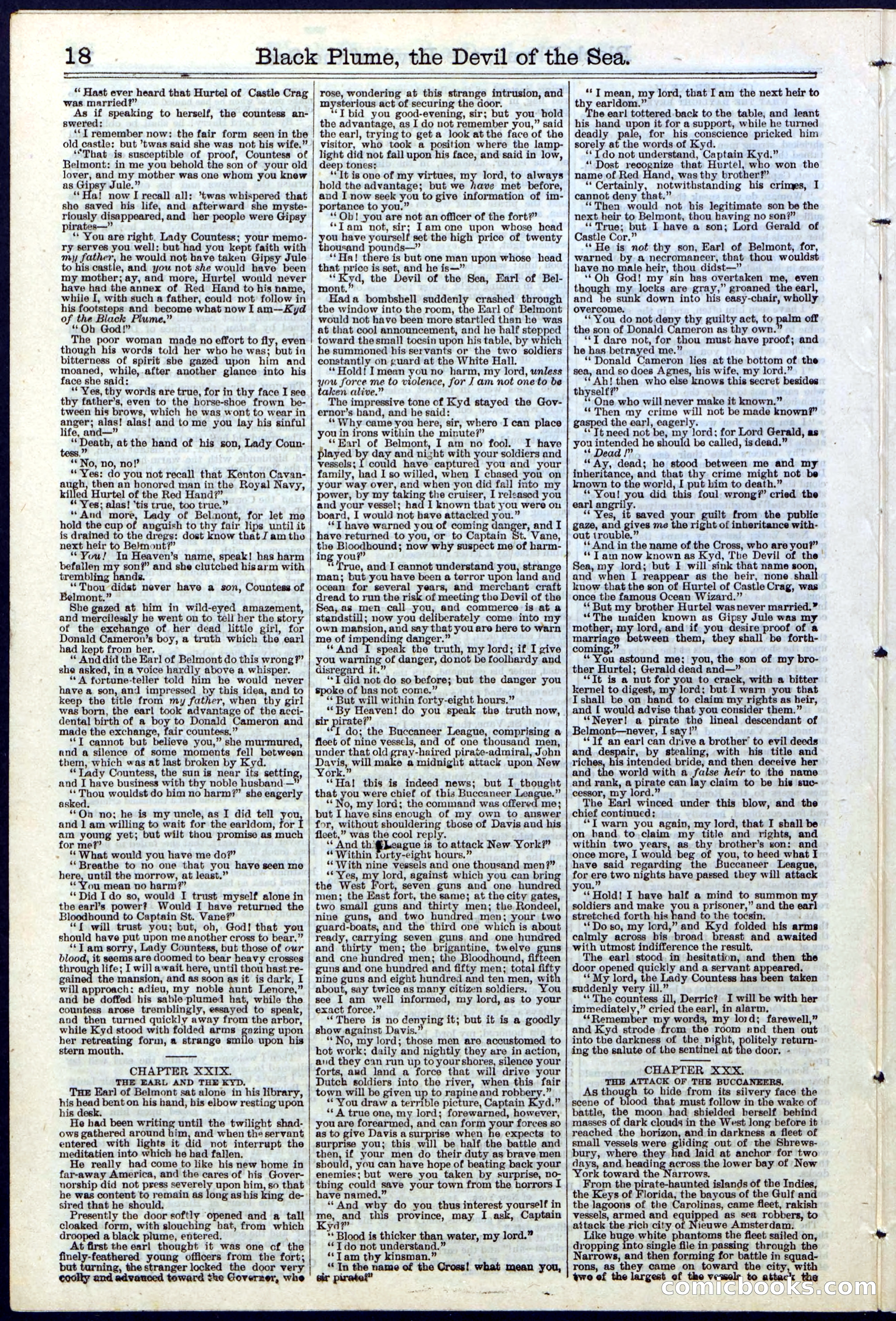 Black Plume, the Devil of the Sea; or, The Sorceress of Hell Gate — page 18 of 24