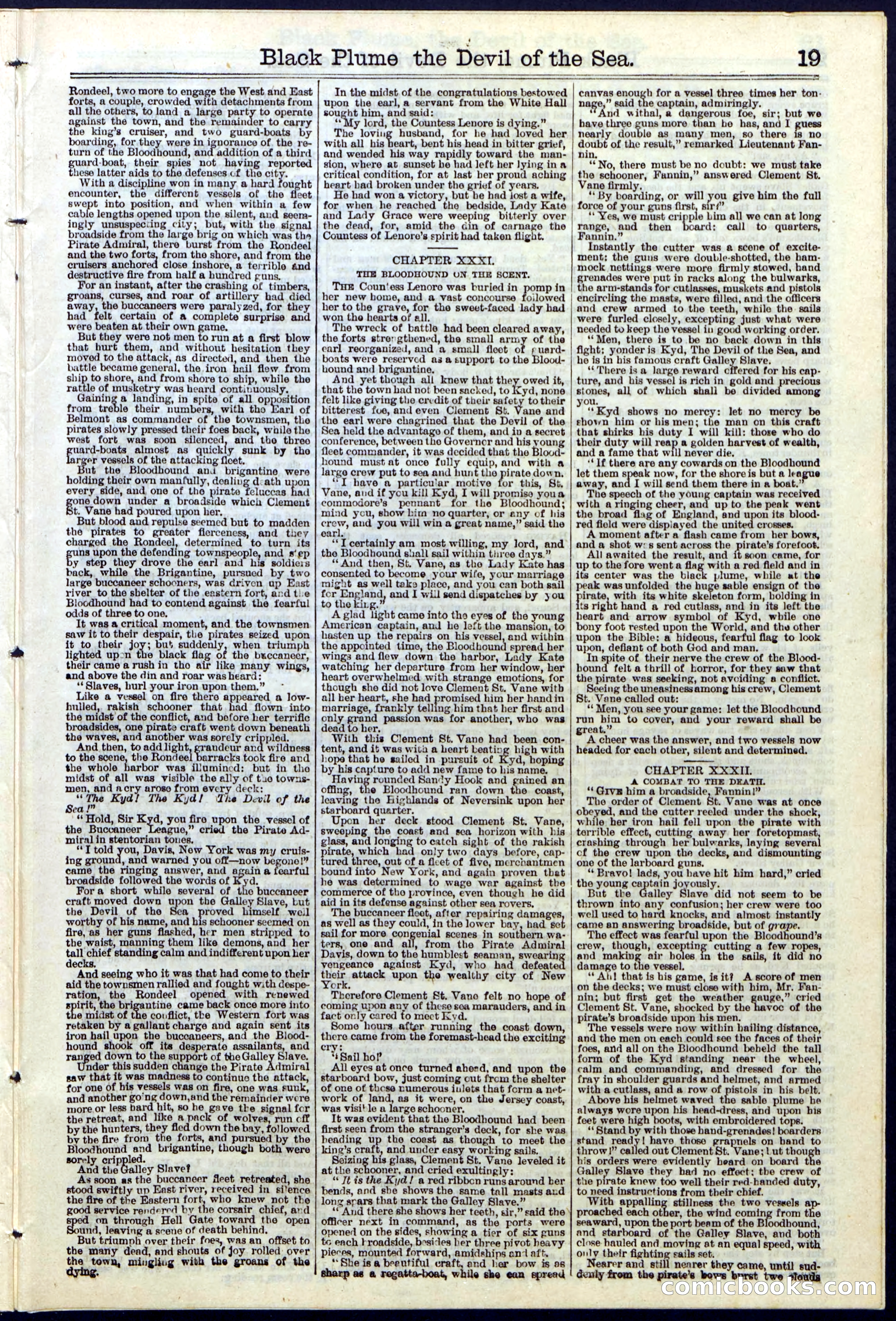 Black Plume, the Devil of the Sea; or, The Sorceress of Hell Gate — page 19 of 24