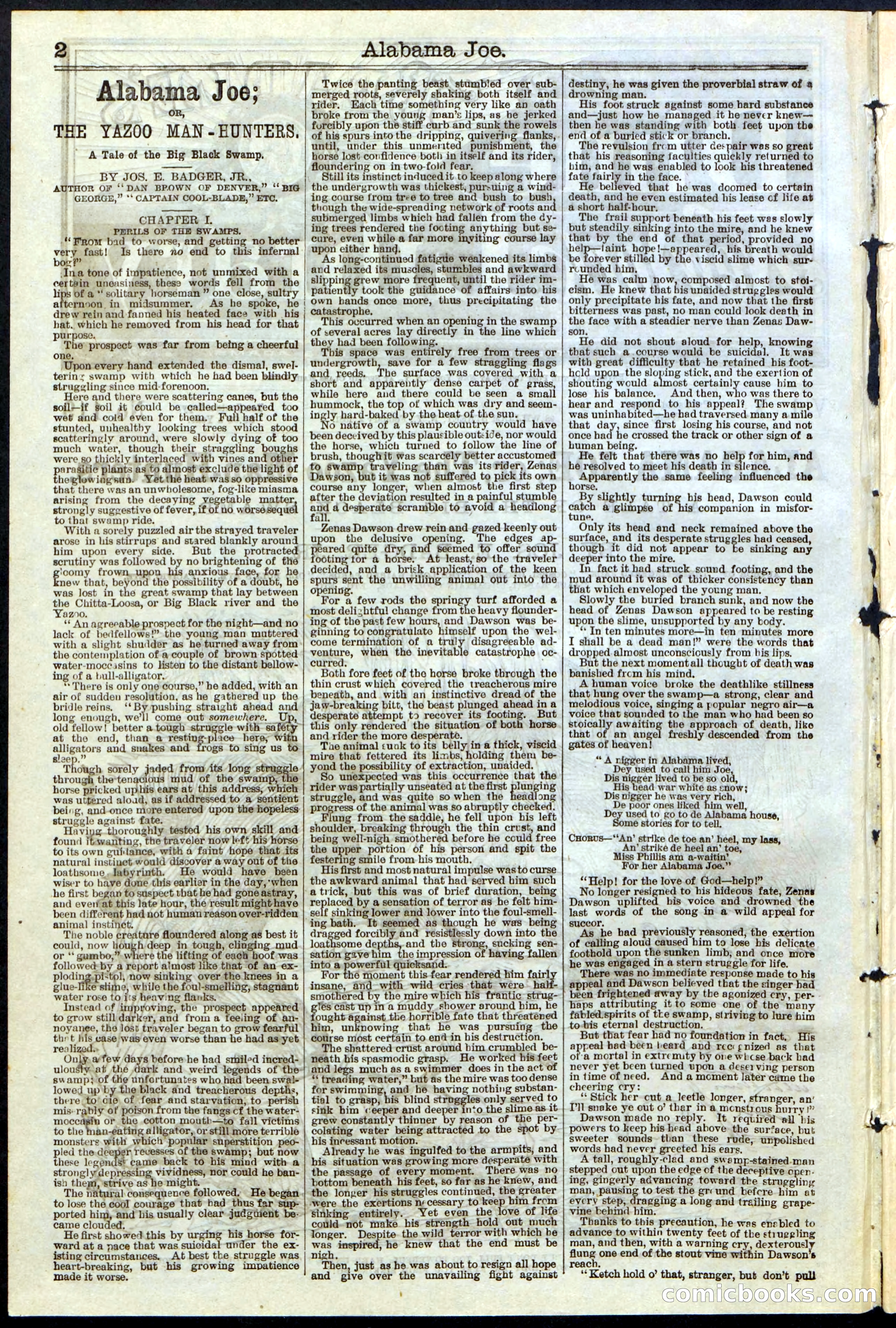 Alabama Joe; or, The Yazoo Man-Hunters — page 2 of 32