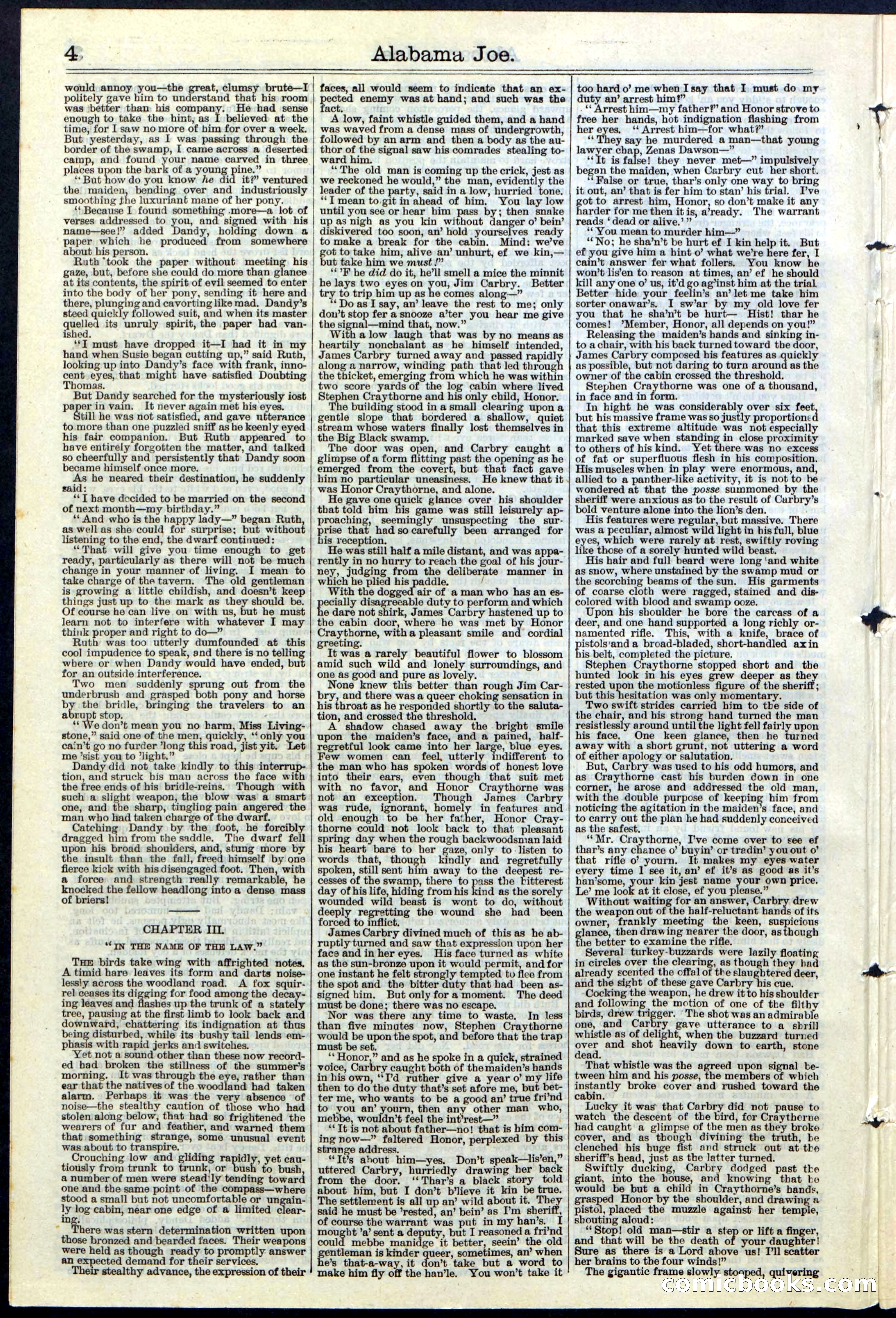 Alabama Joe; or, The Yazoo Man-Hunters — page 4 of 32