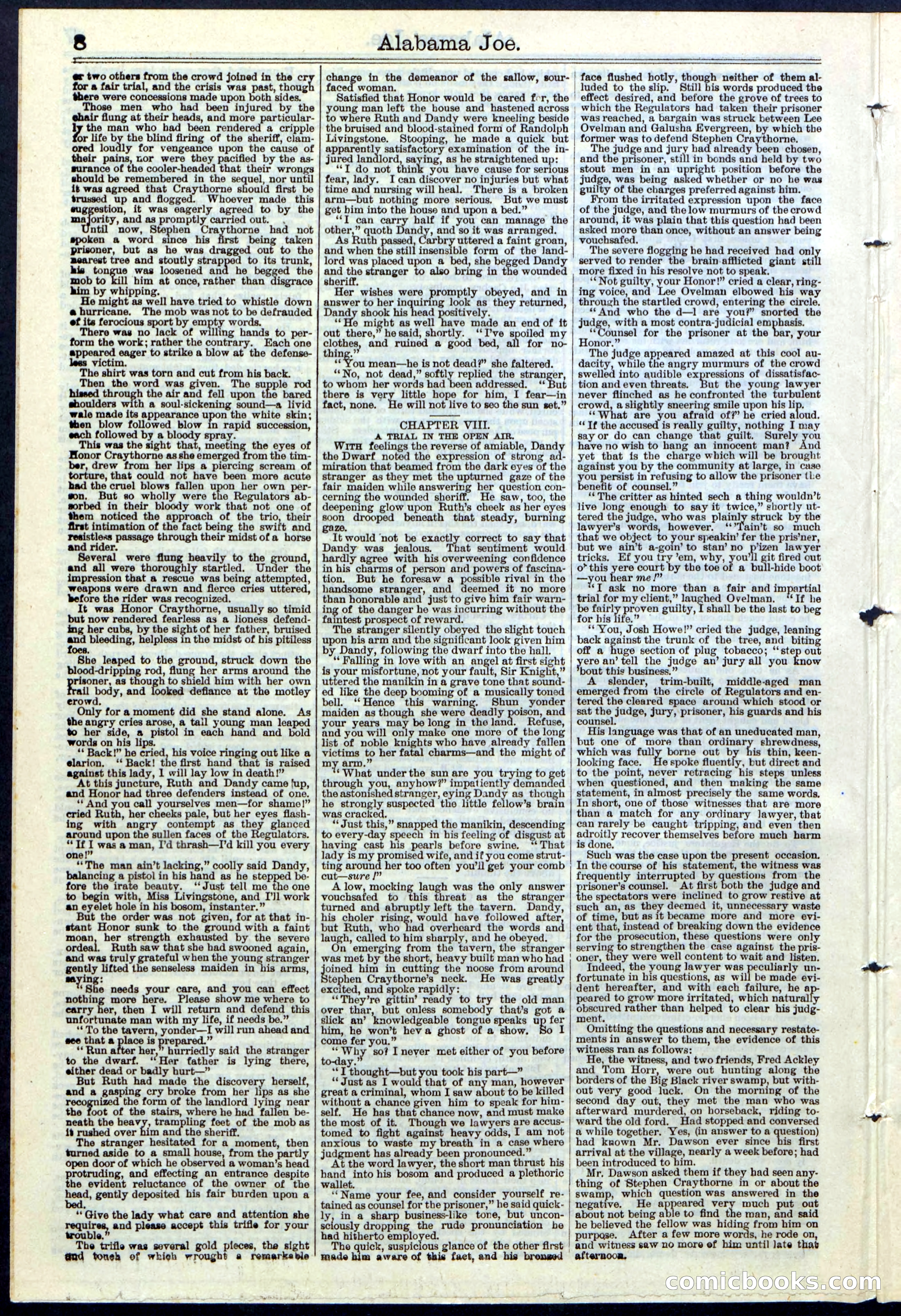 Alabama Joe; or, The Yazoo Man-Hunters — page 8 of 32