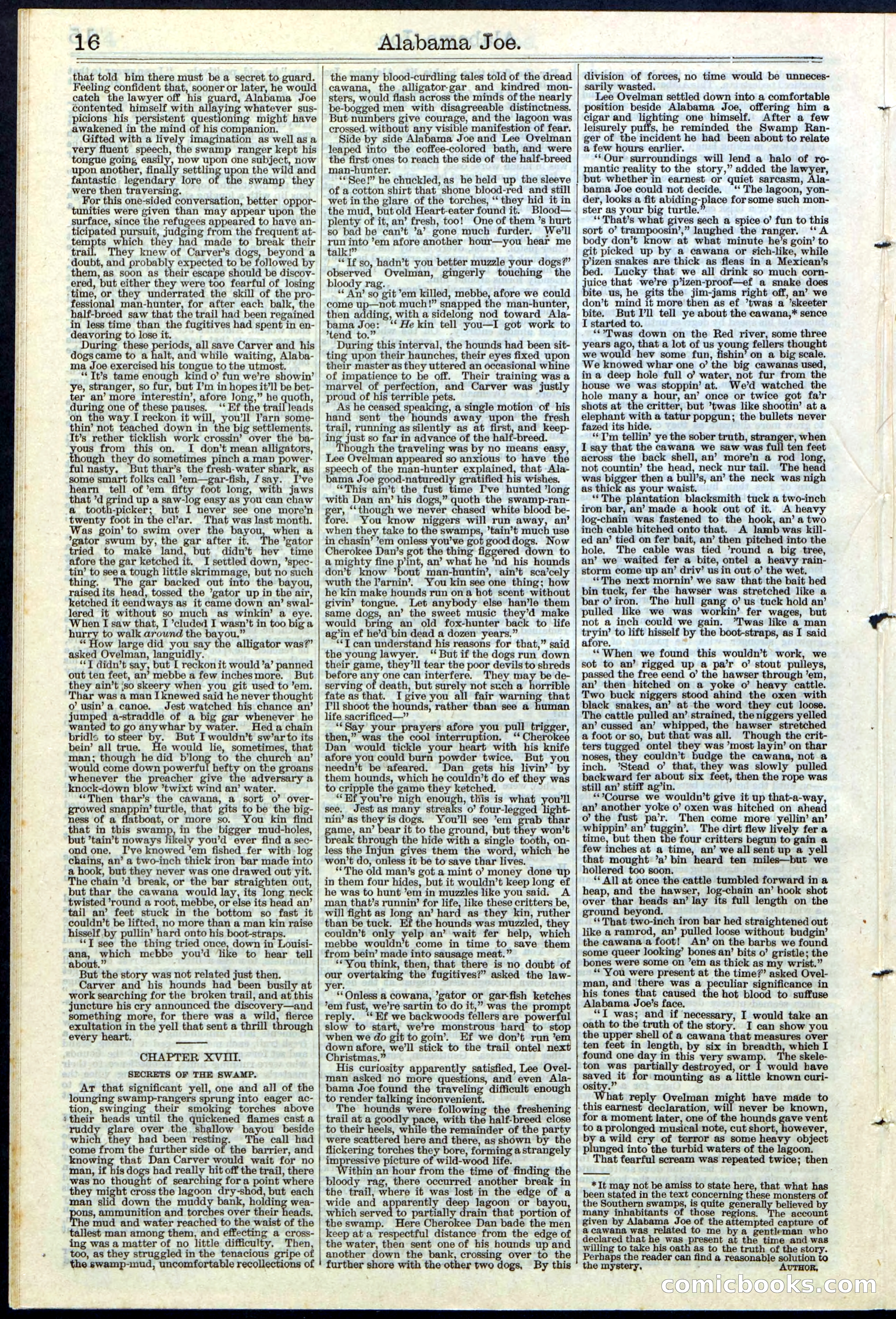 Alabama Joe; or, The Yazoo Man-Hunters — page 16 of 32