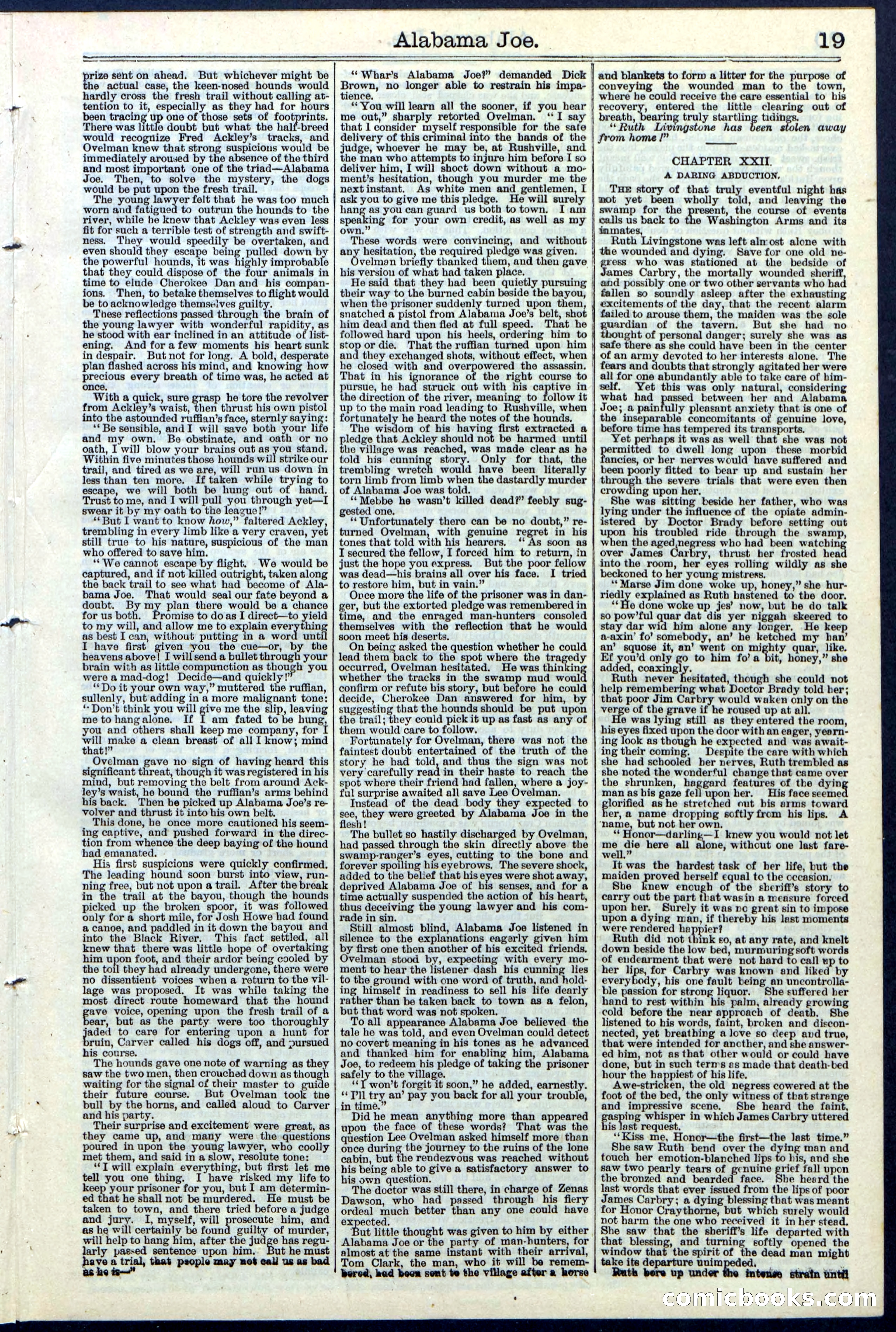 Alabama Joe; or, The Yazoo Man-Hunters — page 19 of 32