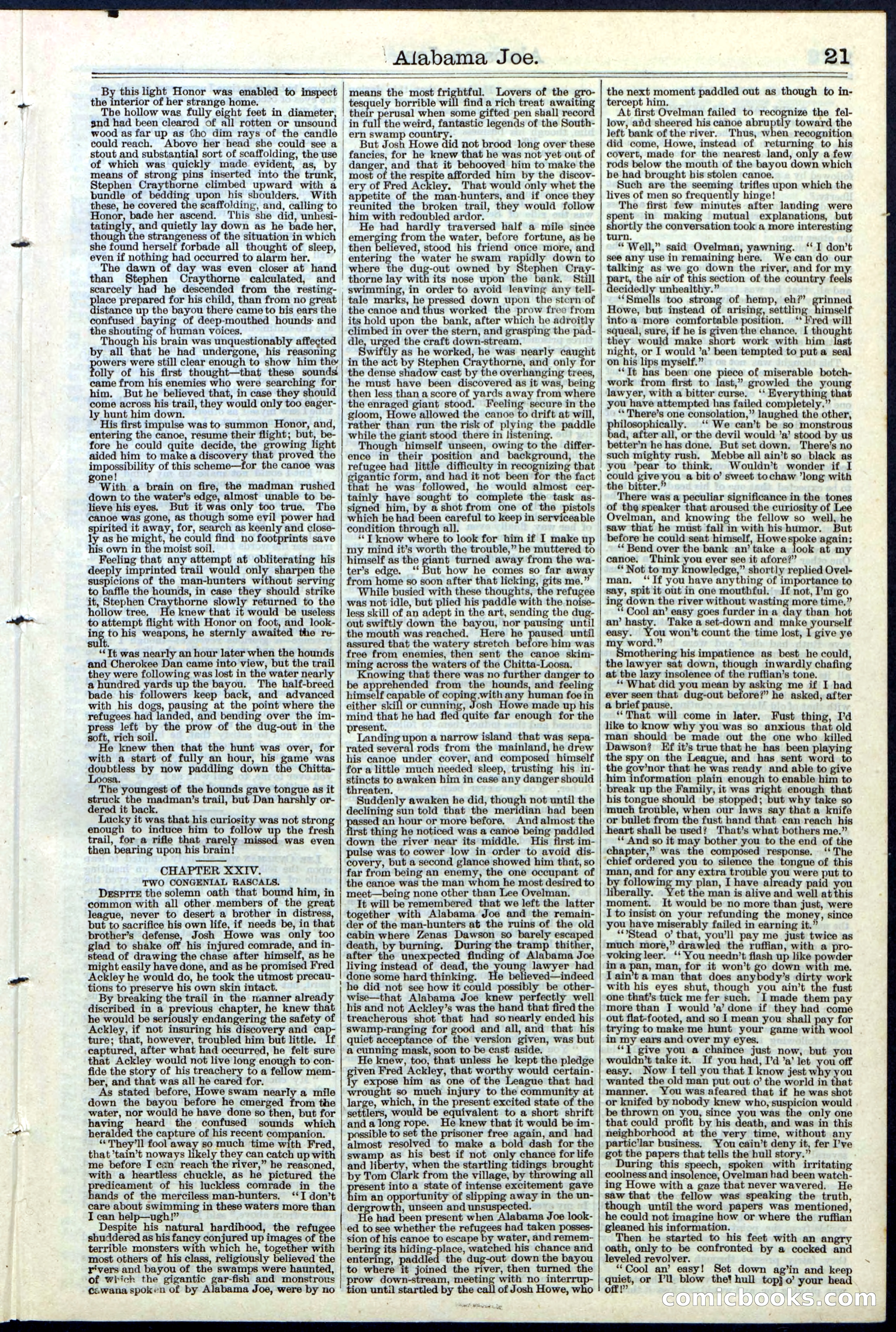 Alabama Joe; or, The Yazoo Man-Hunters — page 21 of 32