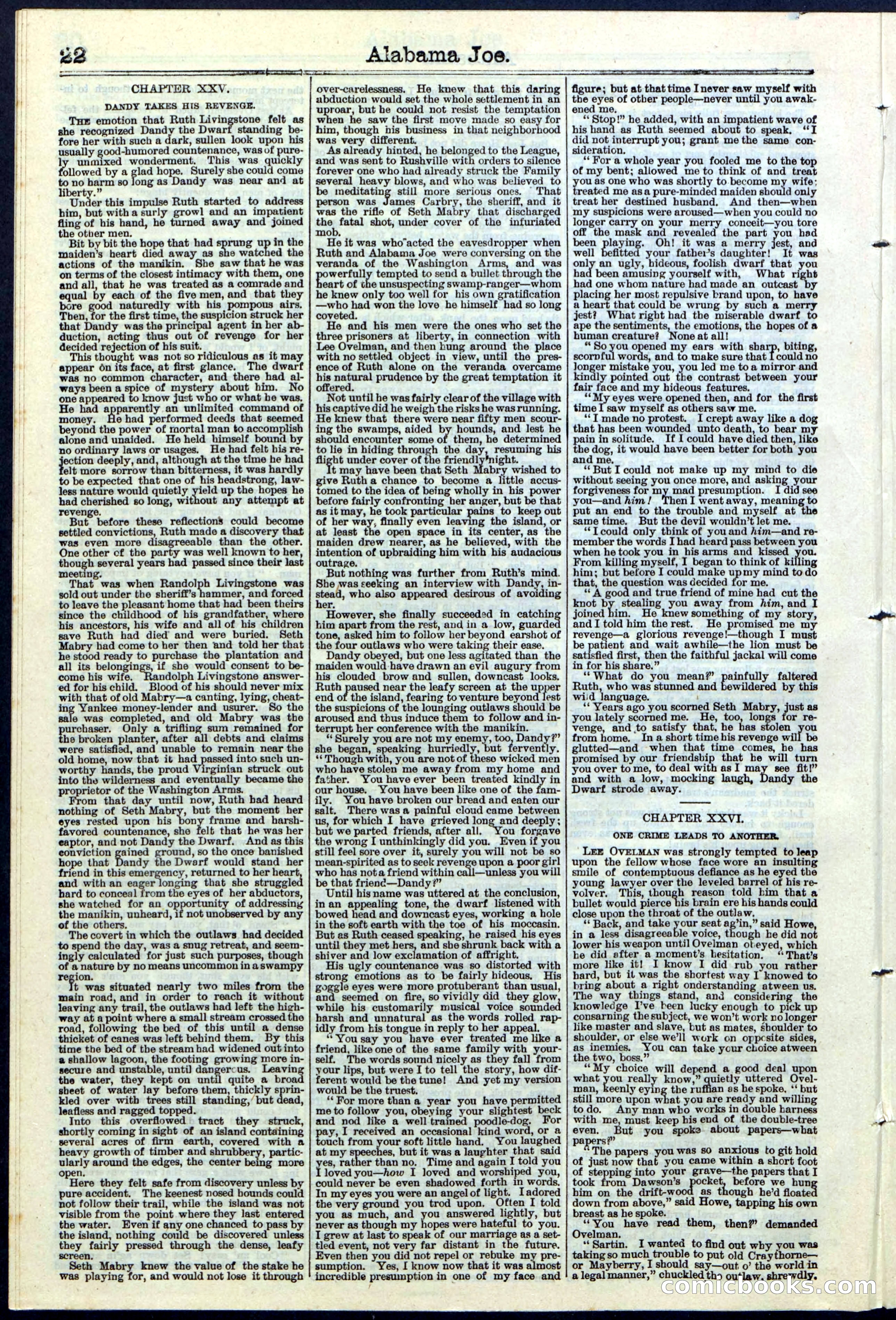 Alabama Joe; or, The Yazoo Man-Hunters — page 22 of 32