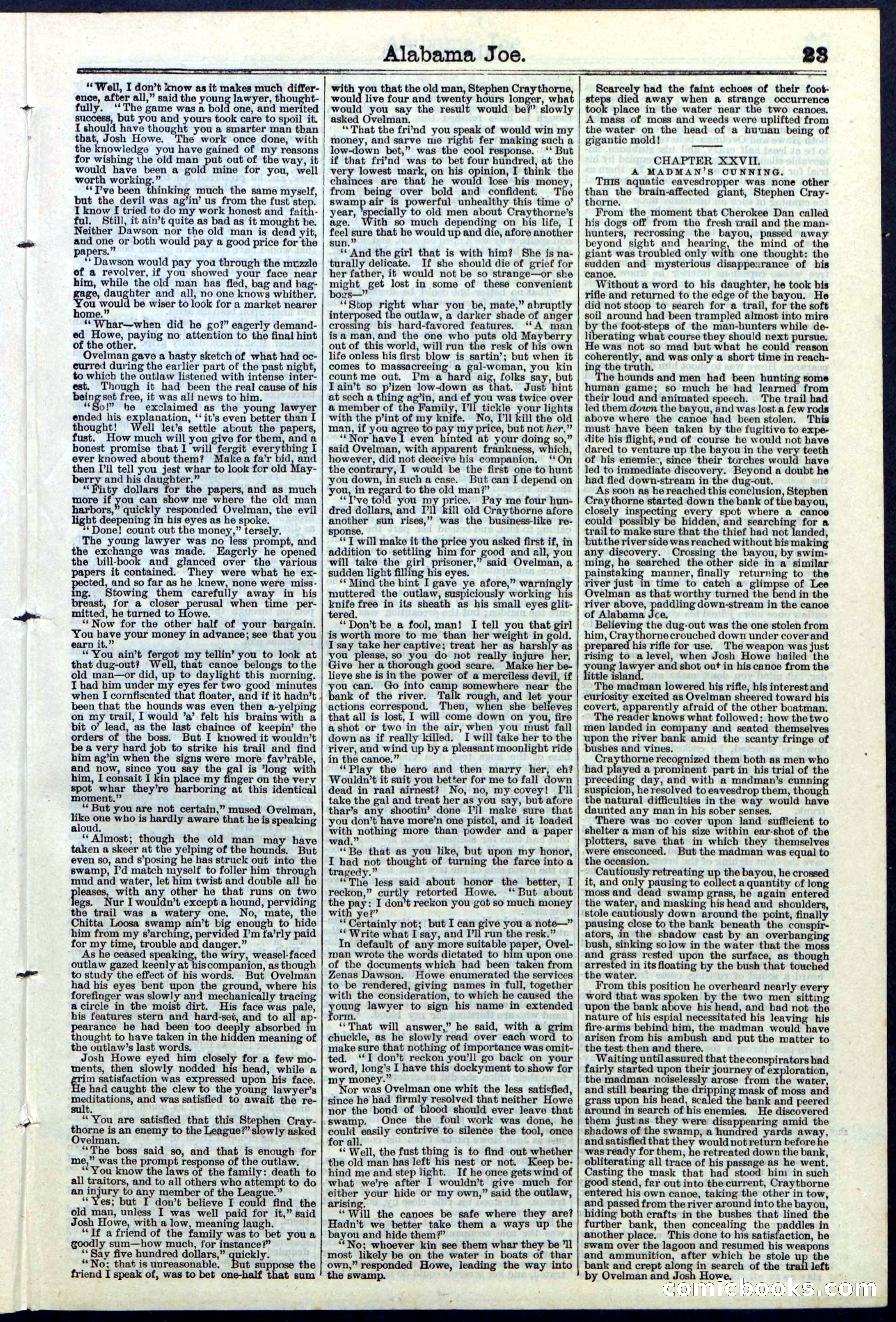 Alabama Joe; or, The Yazoo Man-Hunters — page 23 of 32