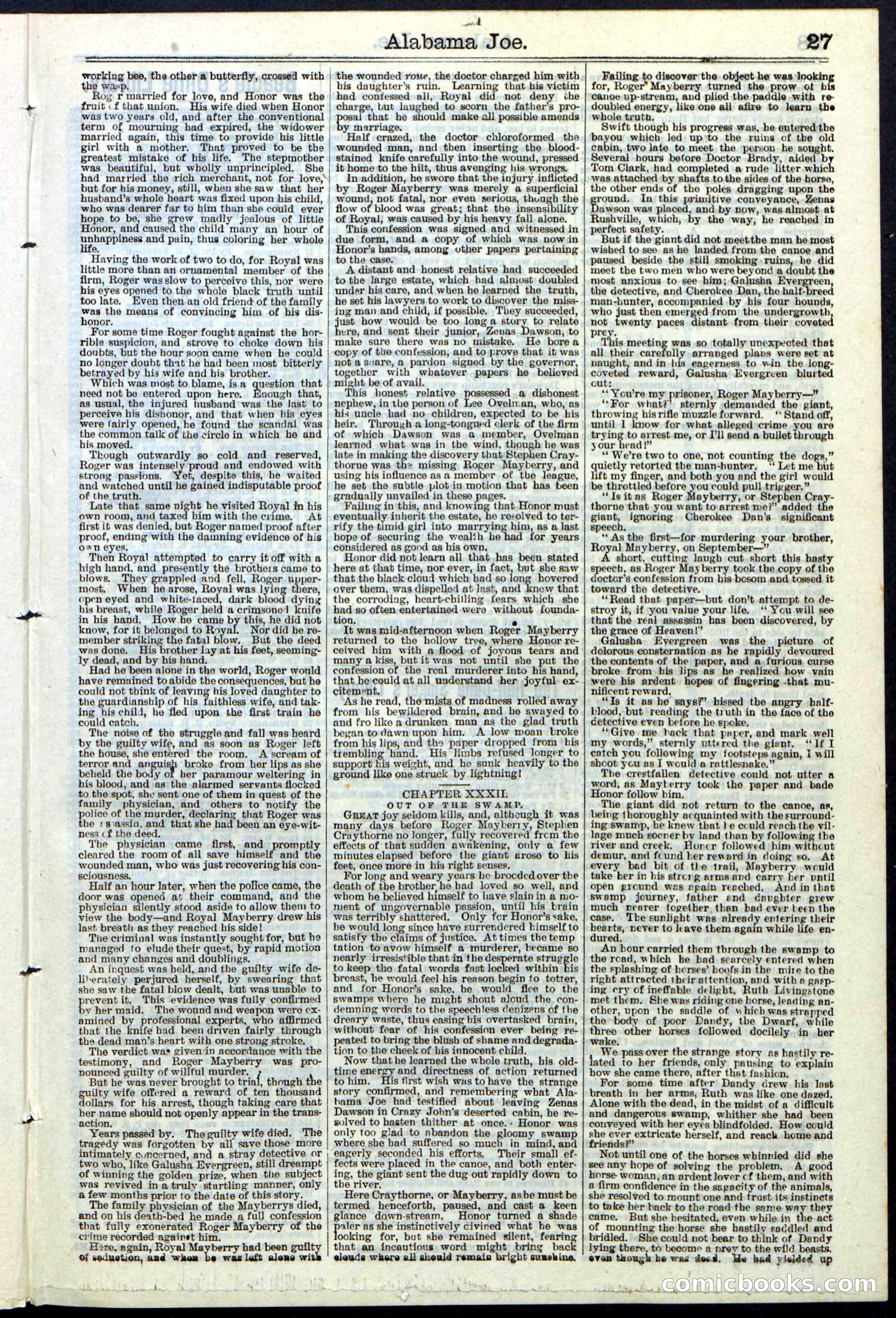 Alabama Joe; or, The Yazoo Man-Hunters — page 27 of 32