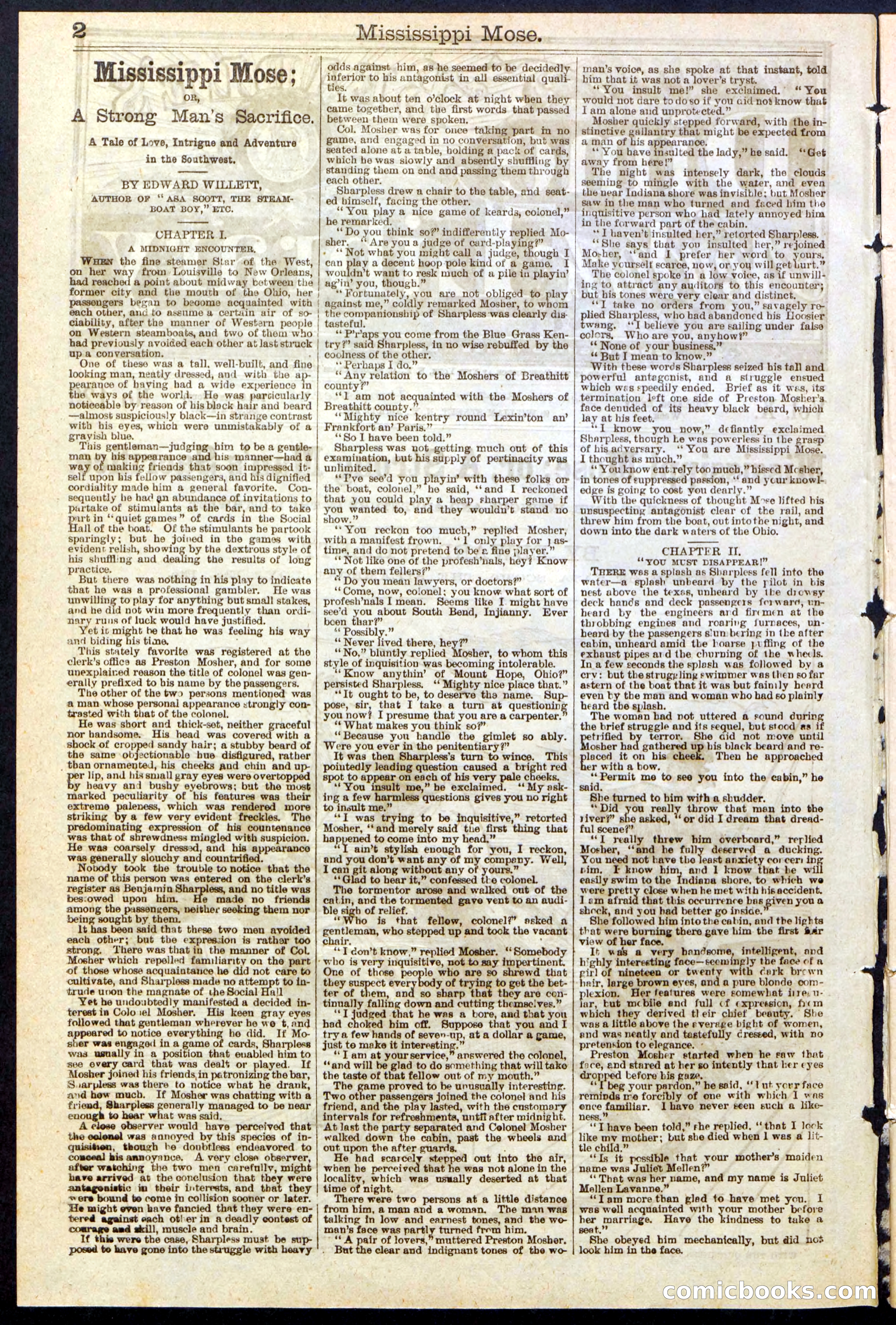 Mississippi Mose; or, A Strong Man's Sacrifice — page 2 of 24