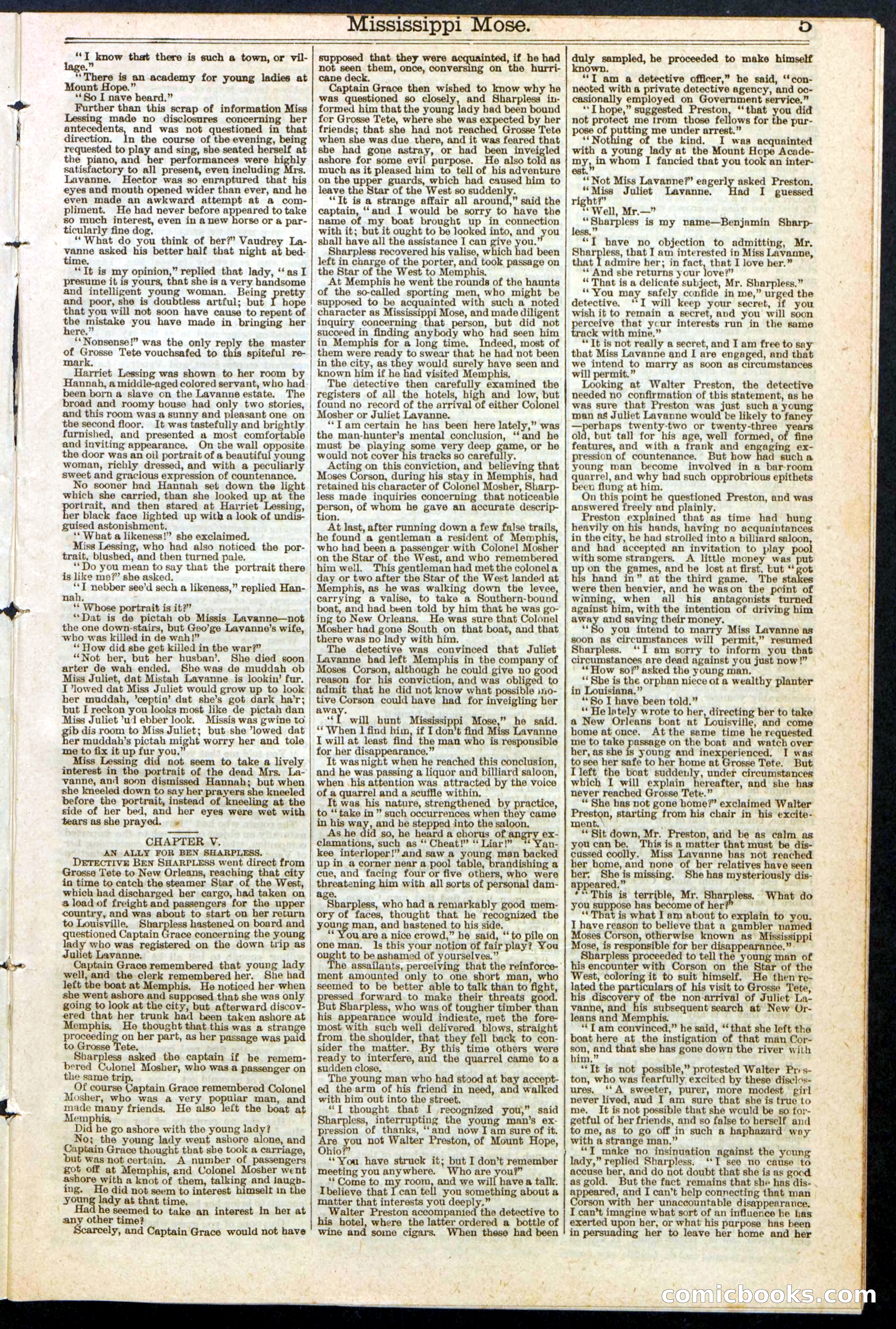 Mississippi Mose; or, A Strong Man's Sacrifice — page 5 of 24