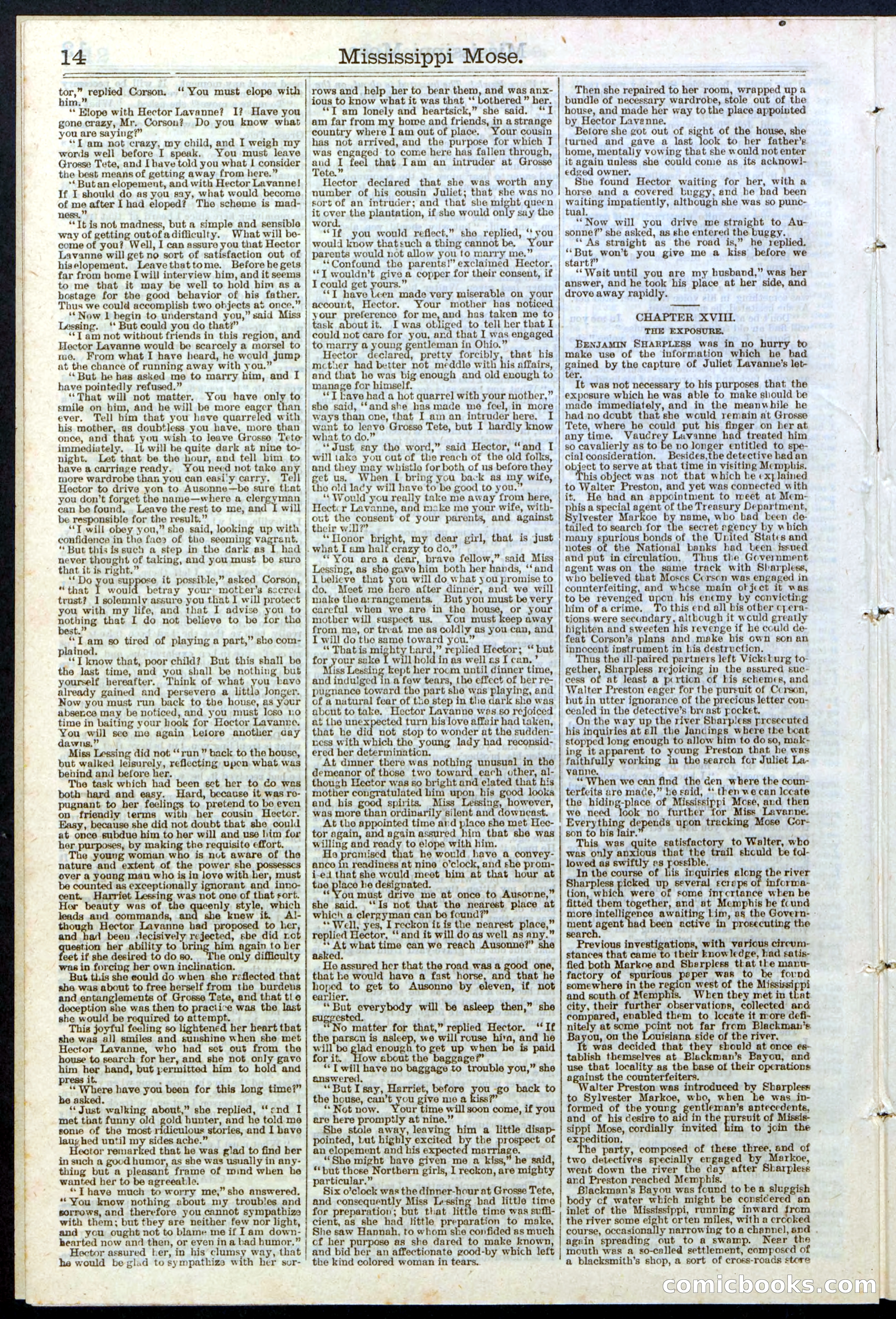 Mississippi Mose; or, A Strong Man's Sacrifice — page 14 of 24