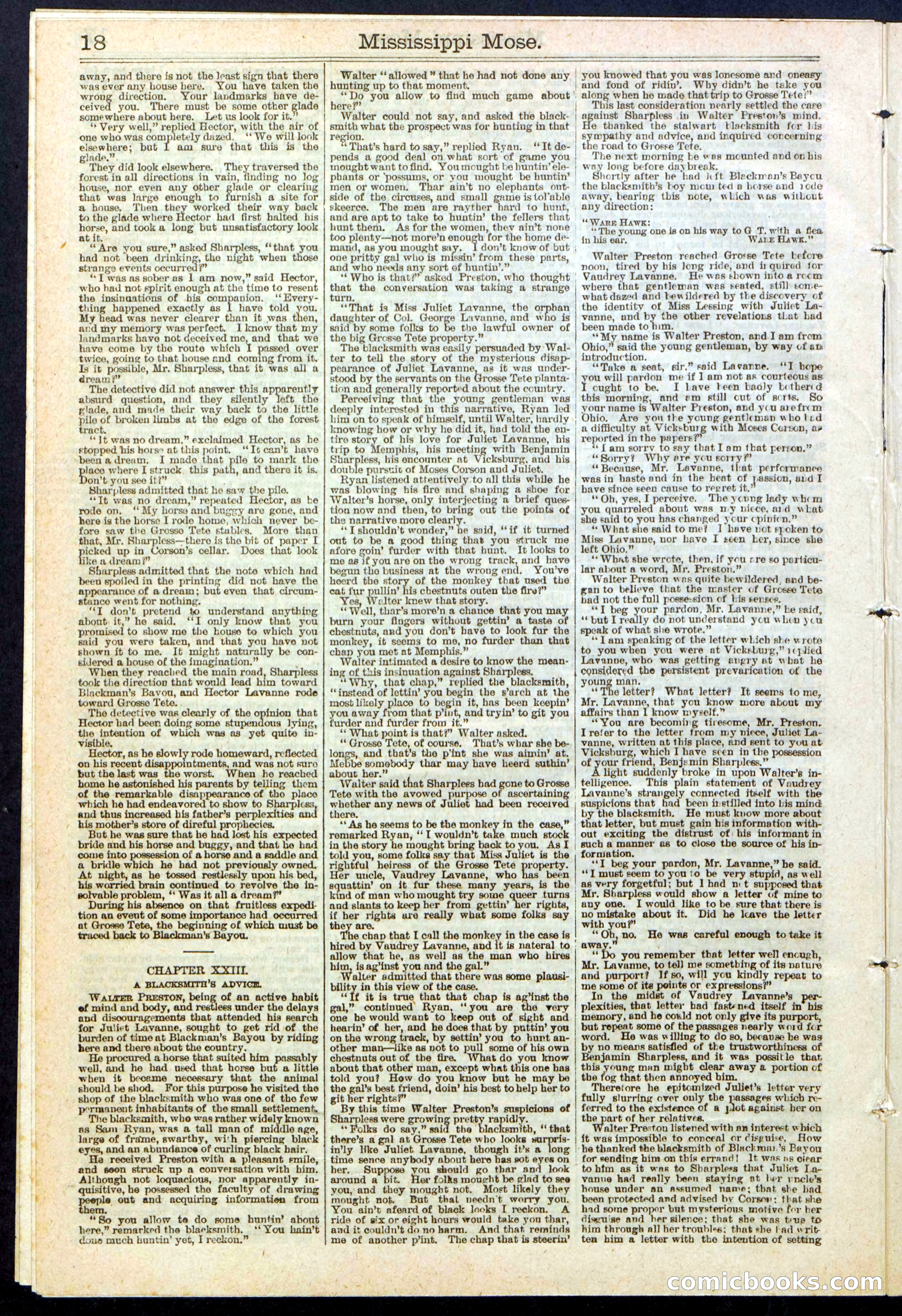 Mississippi Mose; or, A Strong Man's Sacrifice — page 18 of 24