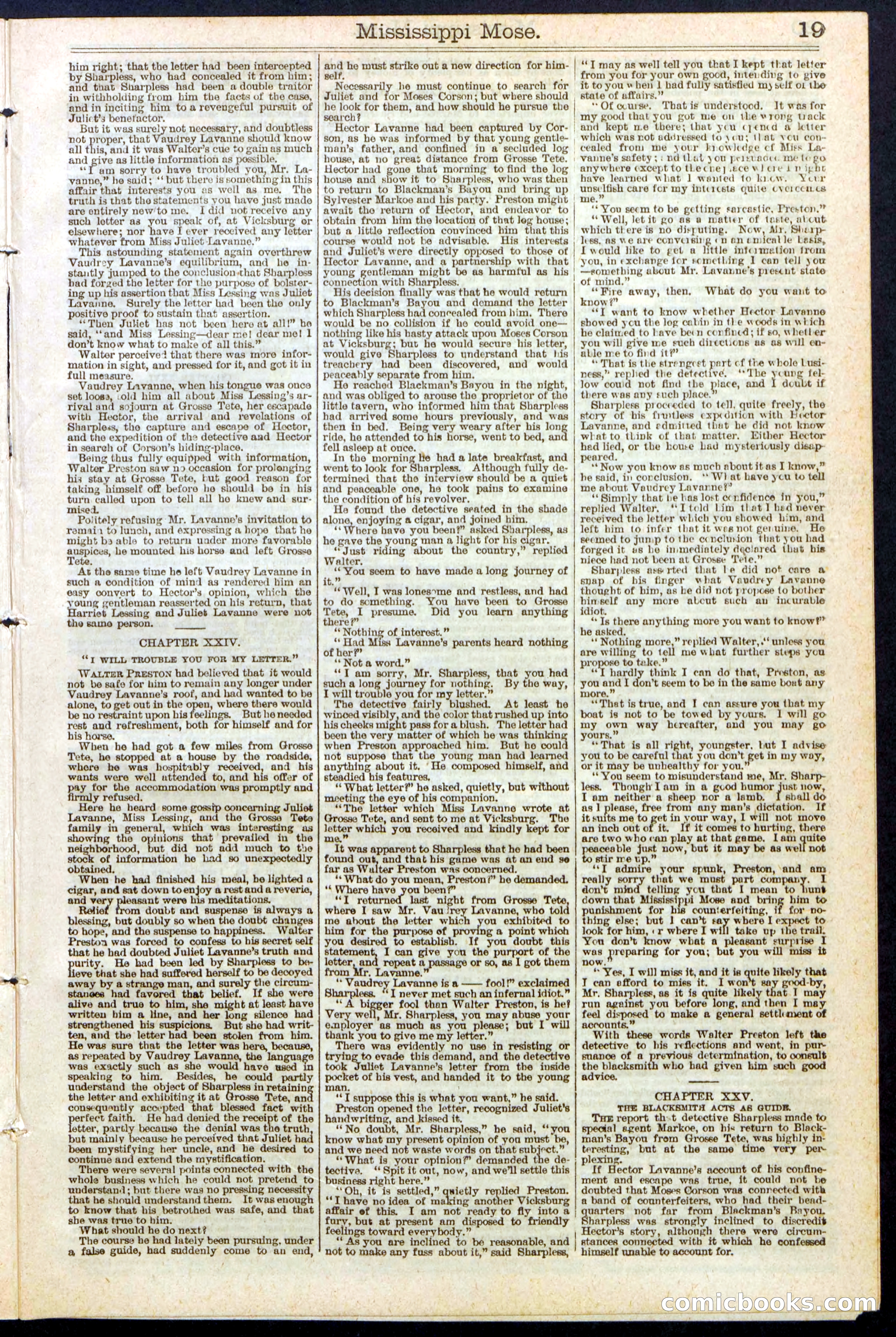 Mississippi Mose; or, A Strong Man's Sacrifice — page 19 of 24