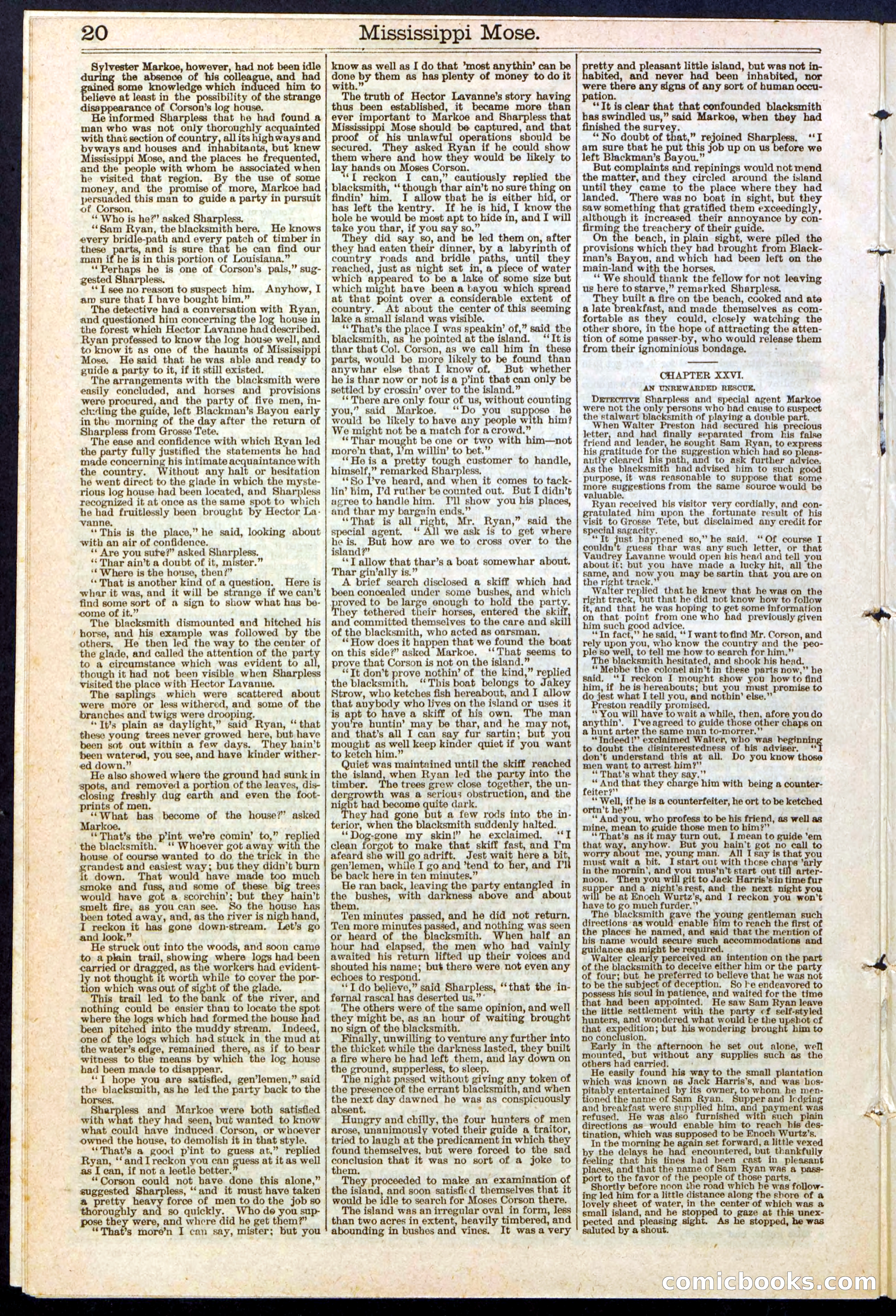 Mississippi Mose; or, A Strong Man's Sacrifice — page 20 of 24