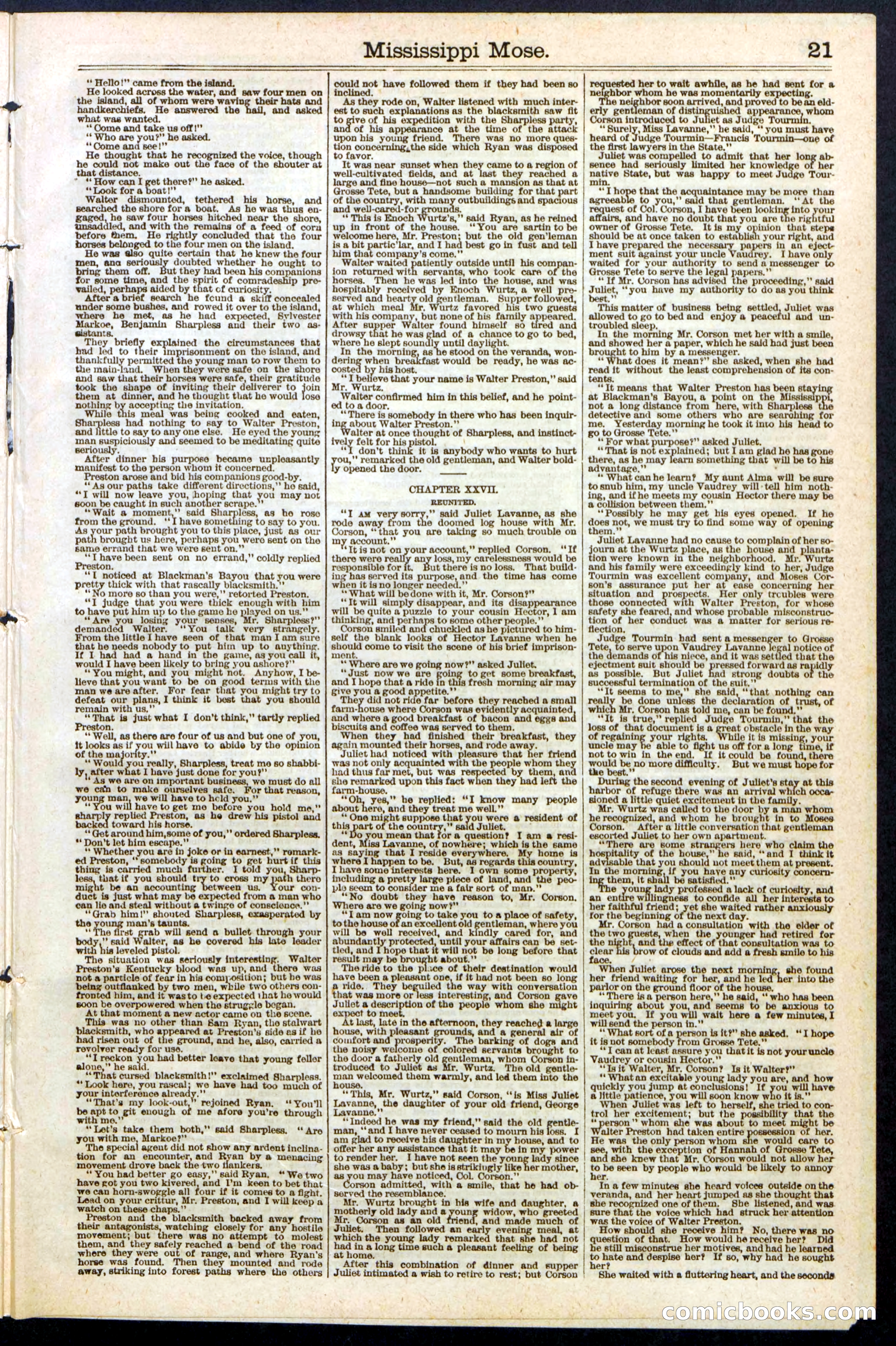 Mississippi Mose; or, A Strong Man's Sacrifice — page 21 of 24