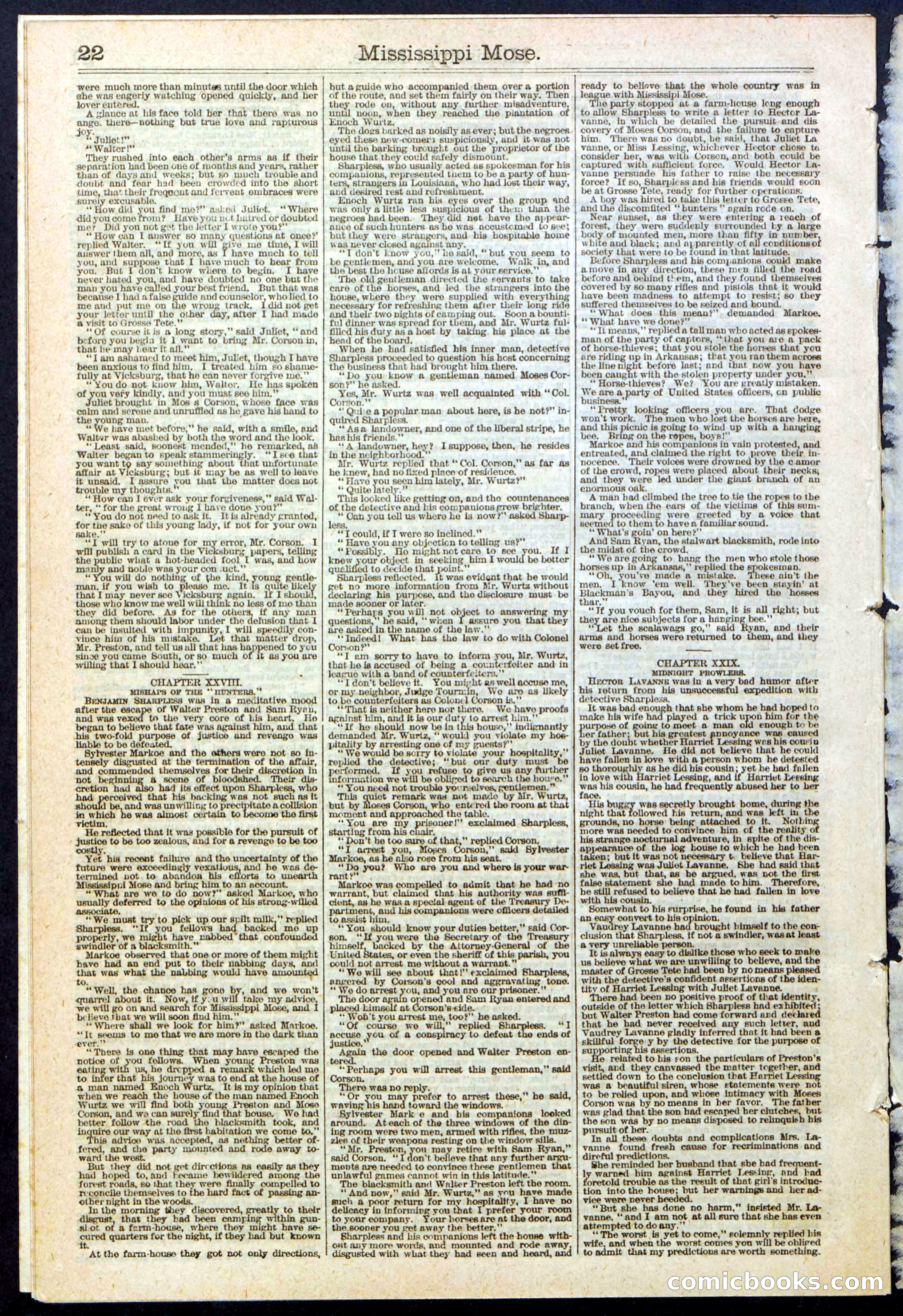 Mississippi Mose; or, A Strong Man's Sacrifice — page 22 of 24