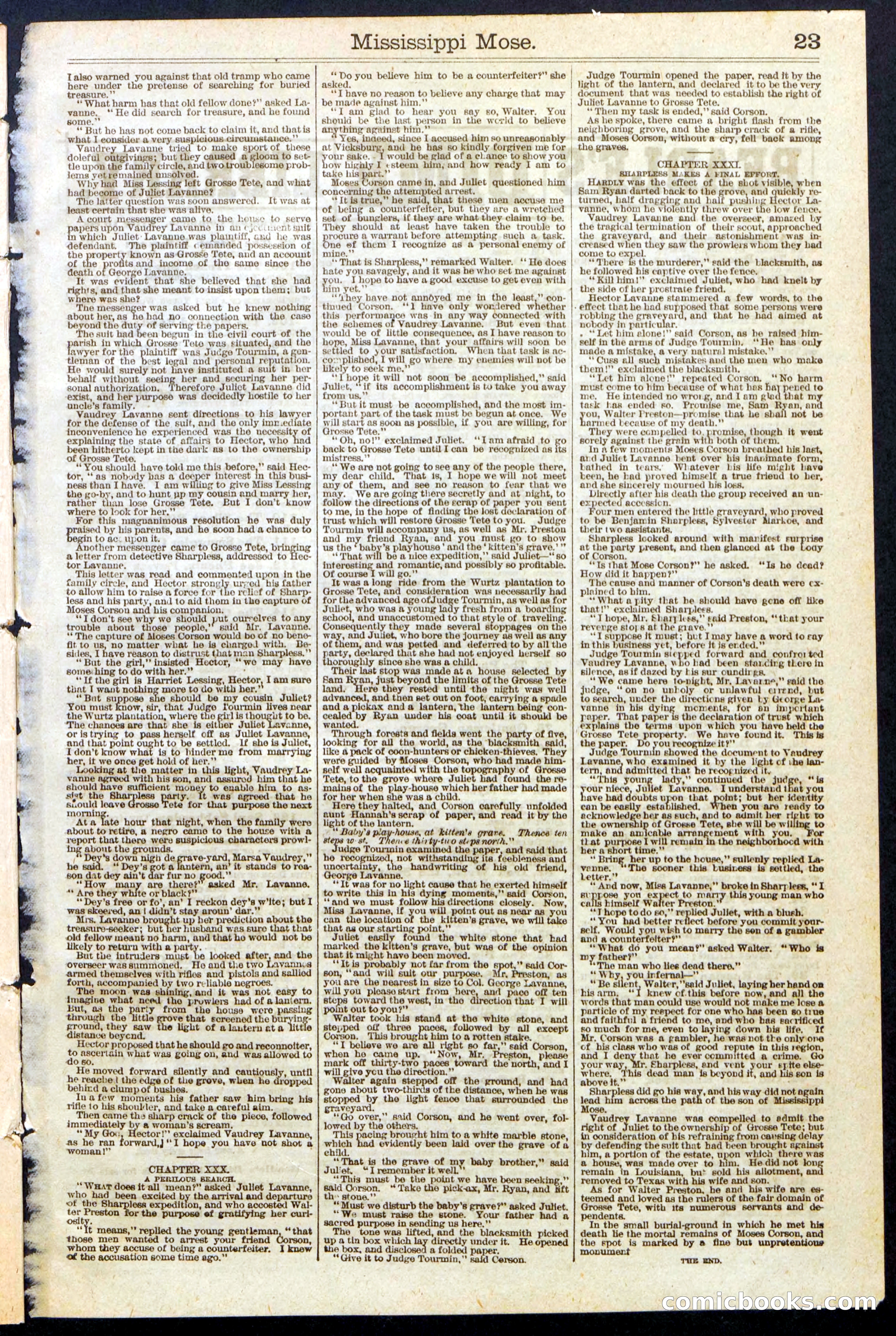 Mississippi Mose; or, A Strong Man's Sacrifice — page 23 of 24