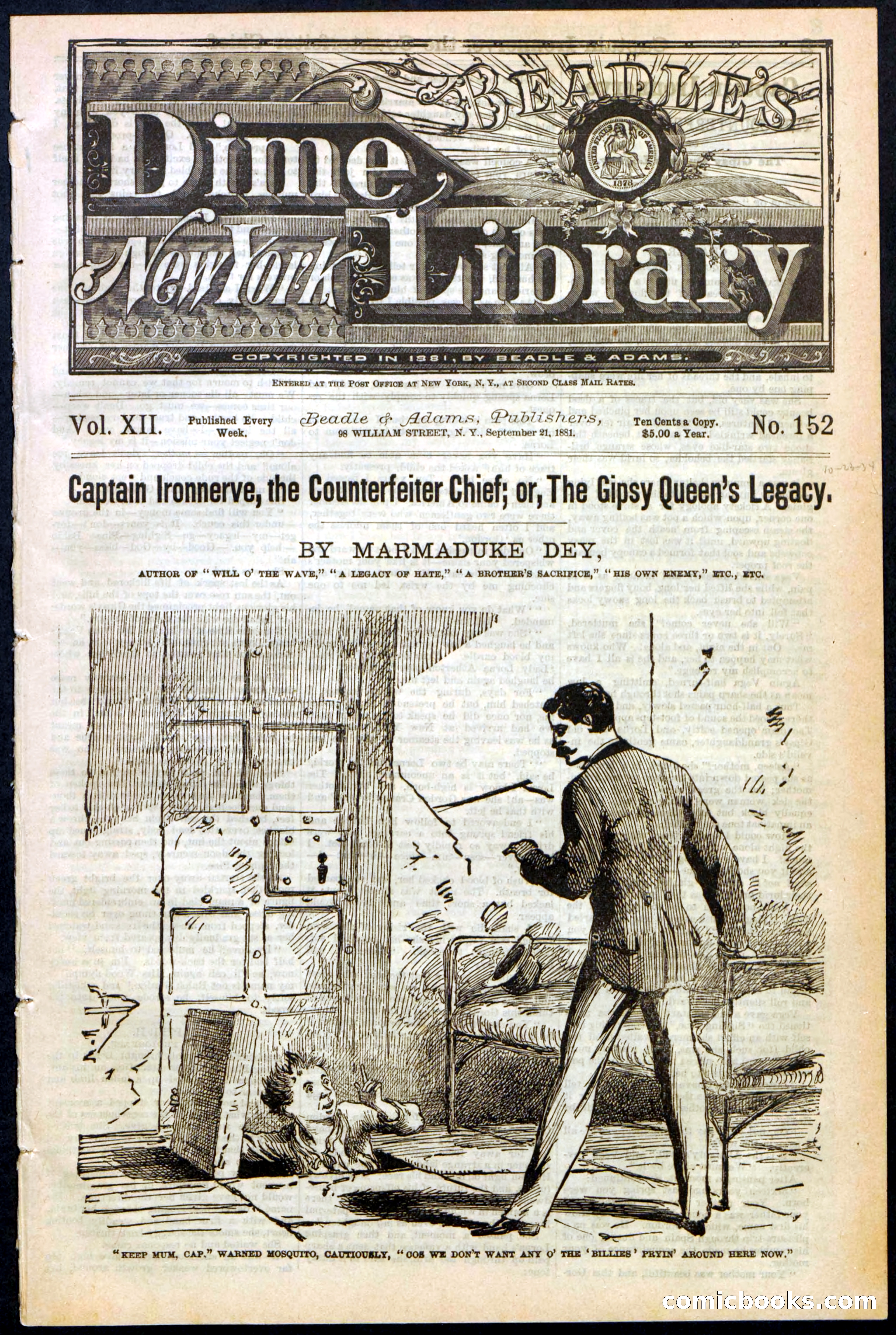 Beadle's Dime Library No. 152 — page 1 of 32