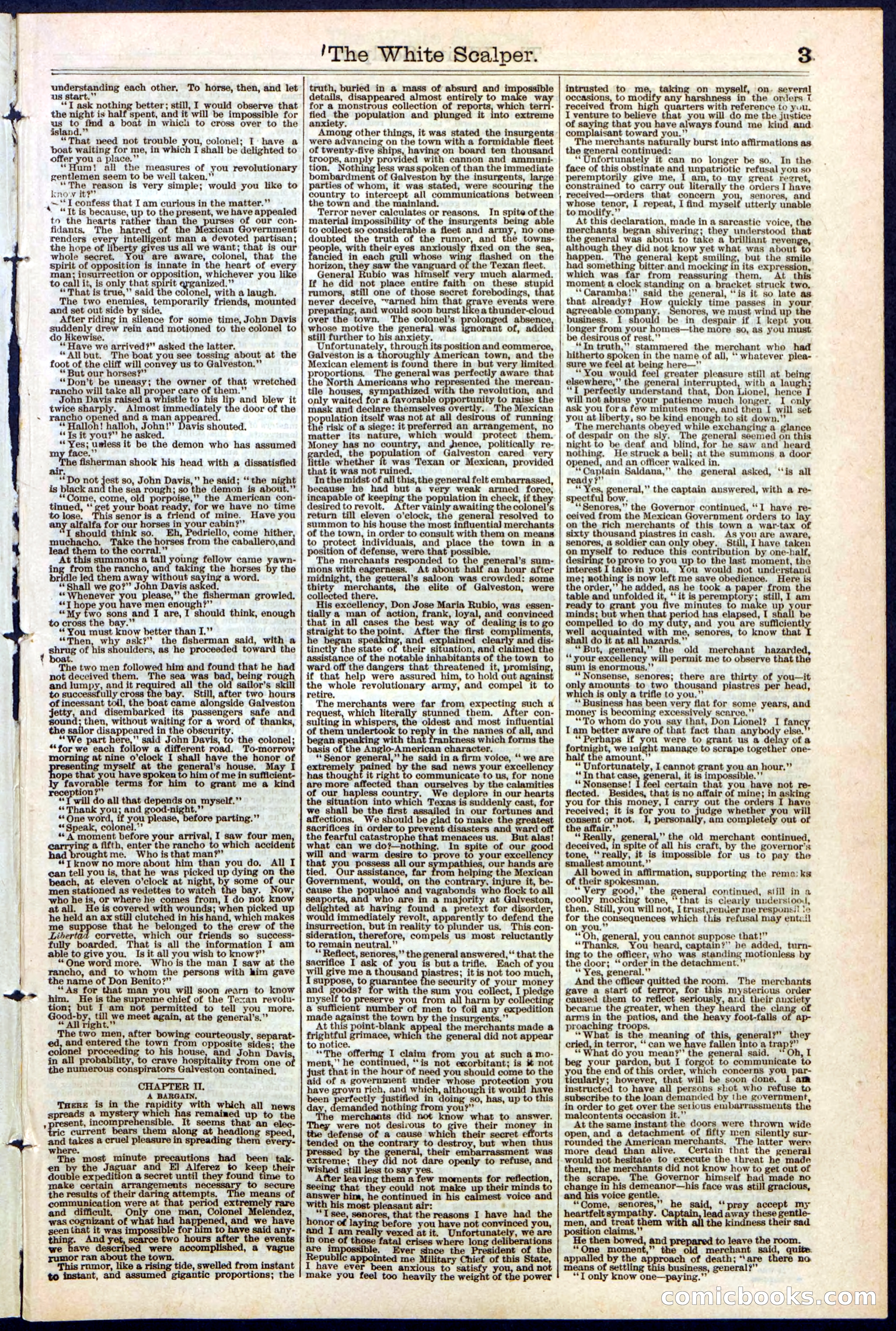 The White Scalper: A Story of the Texan War — page 3 of 32