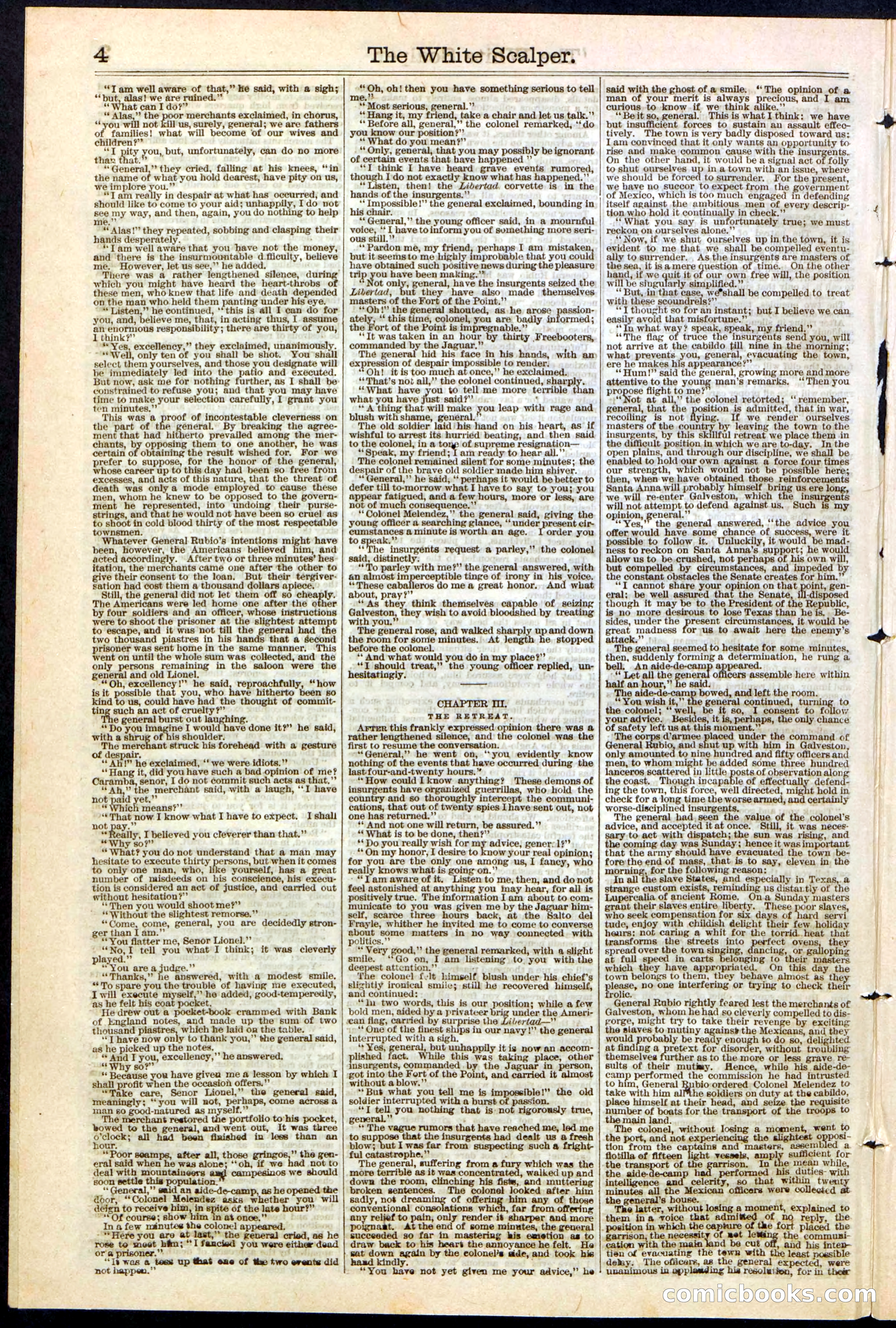 The White Scalper: A Story of the Texan War — page 4 of 32