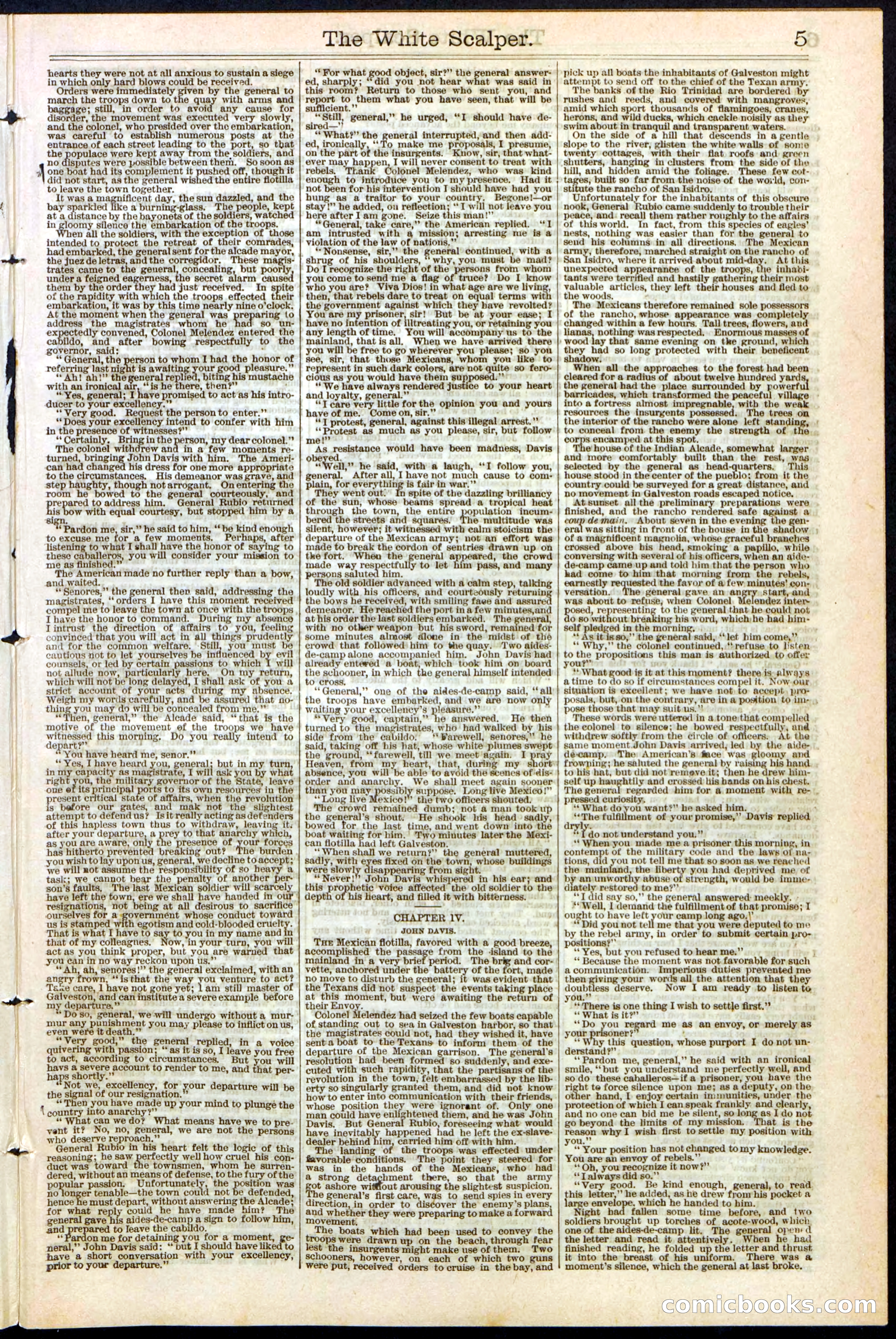 The White Scalper: A Story of the Texan War — page 5 of 32