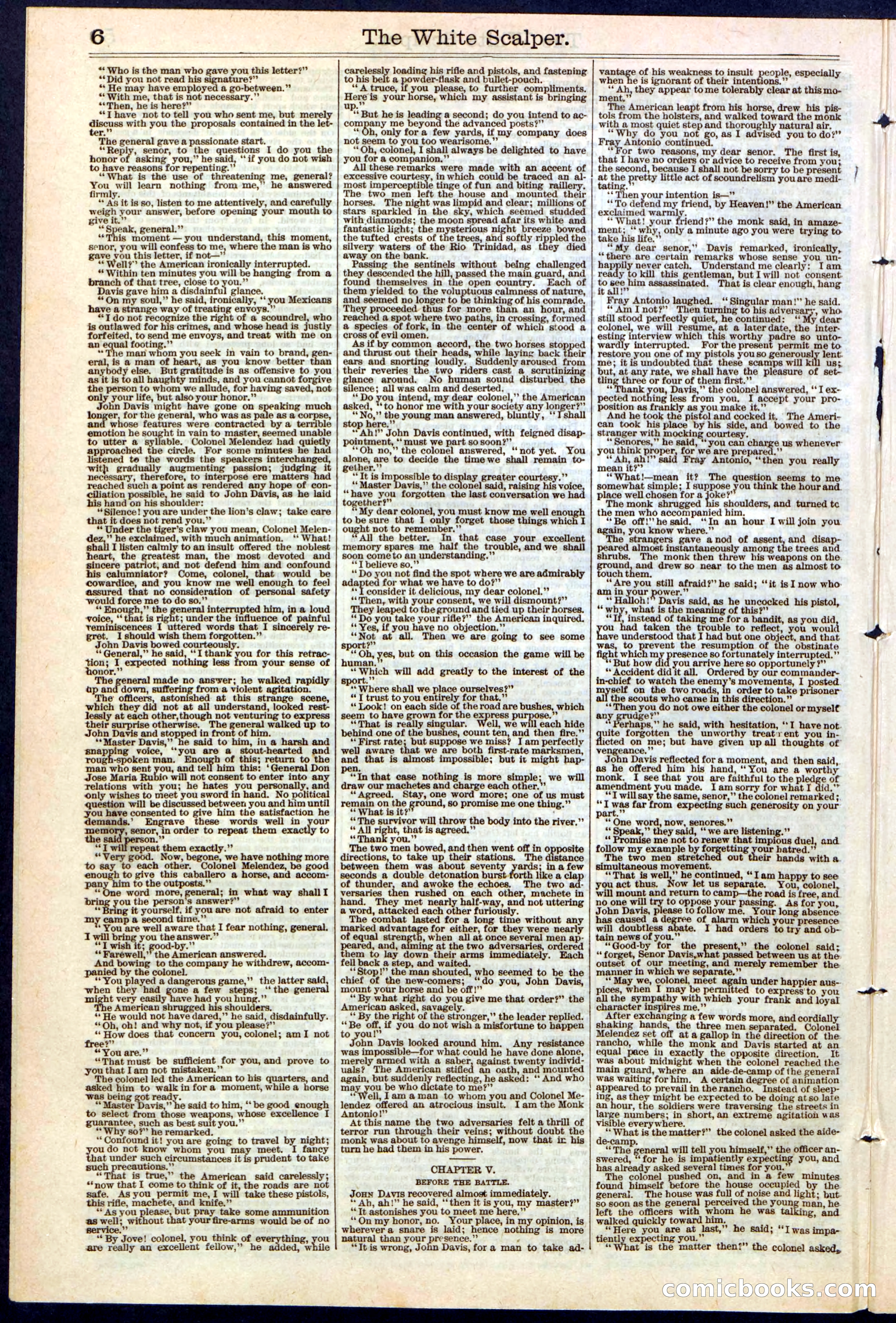The White Scalper: A Story of the Texan War — page 6 of 32