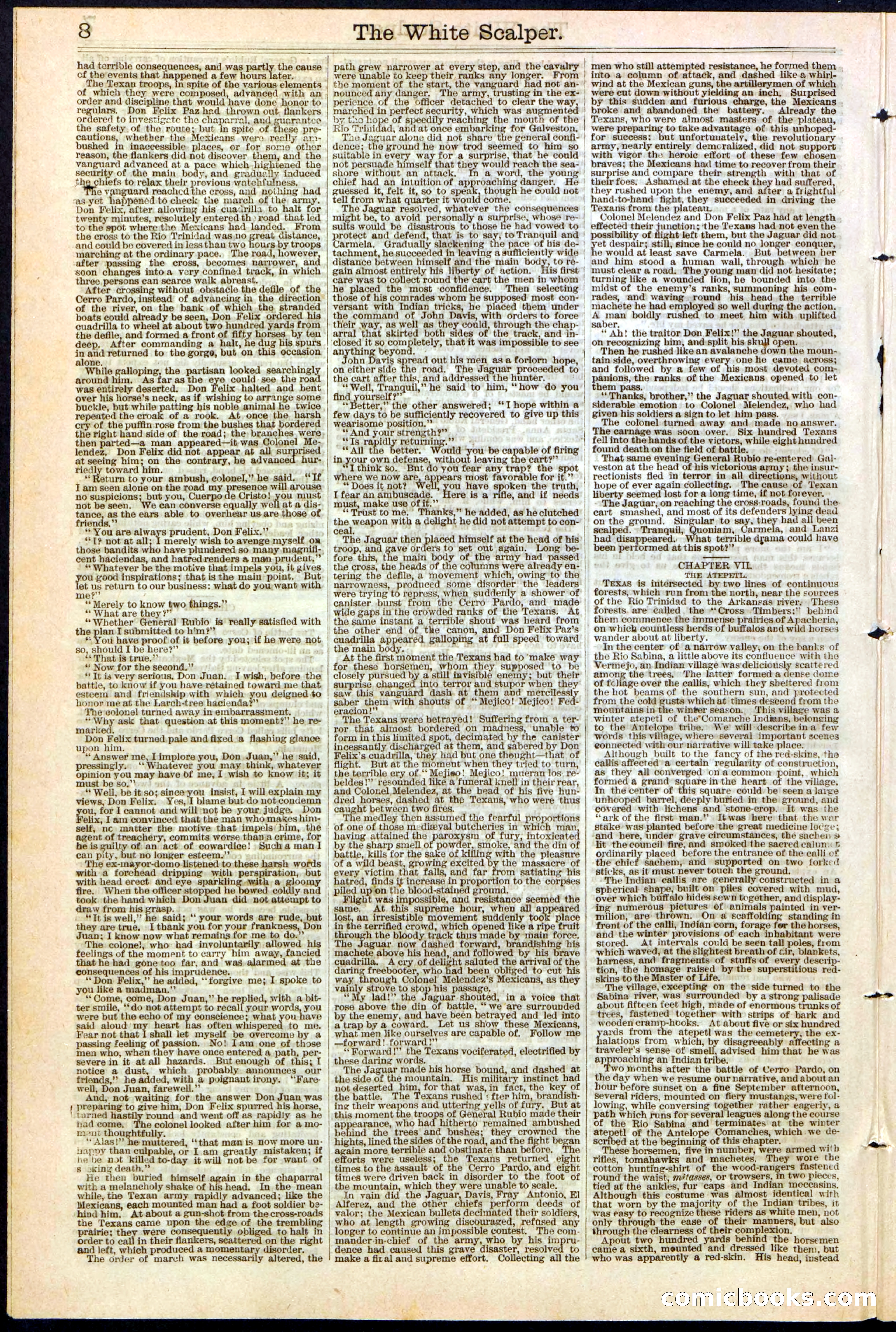The White Scalper: A Story of the Texan War — page 8 of 32