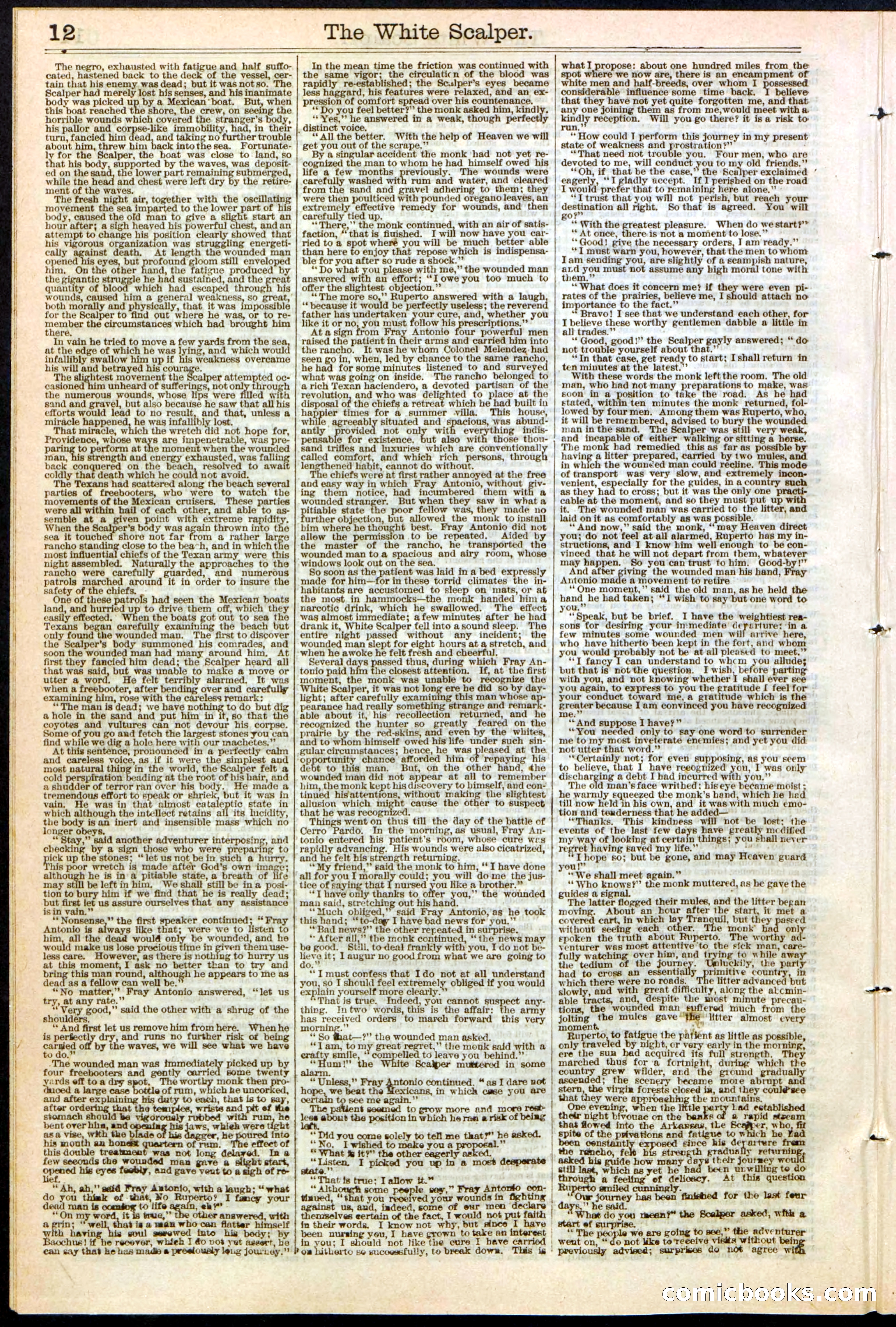 The White Scalper: A Story of the Texan War — page 12 of 32