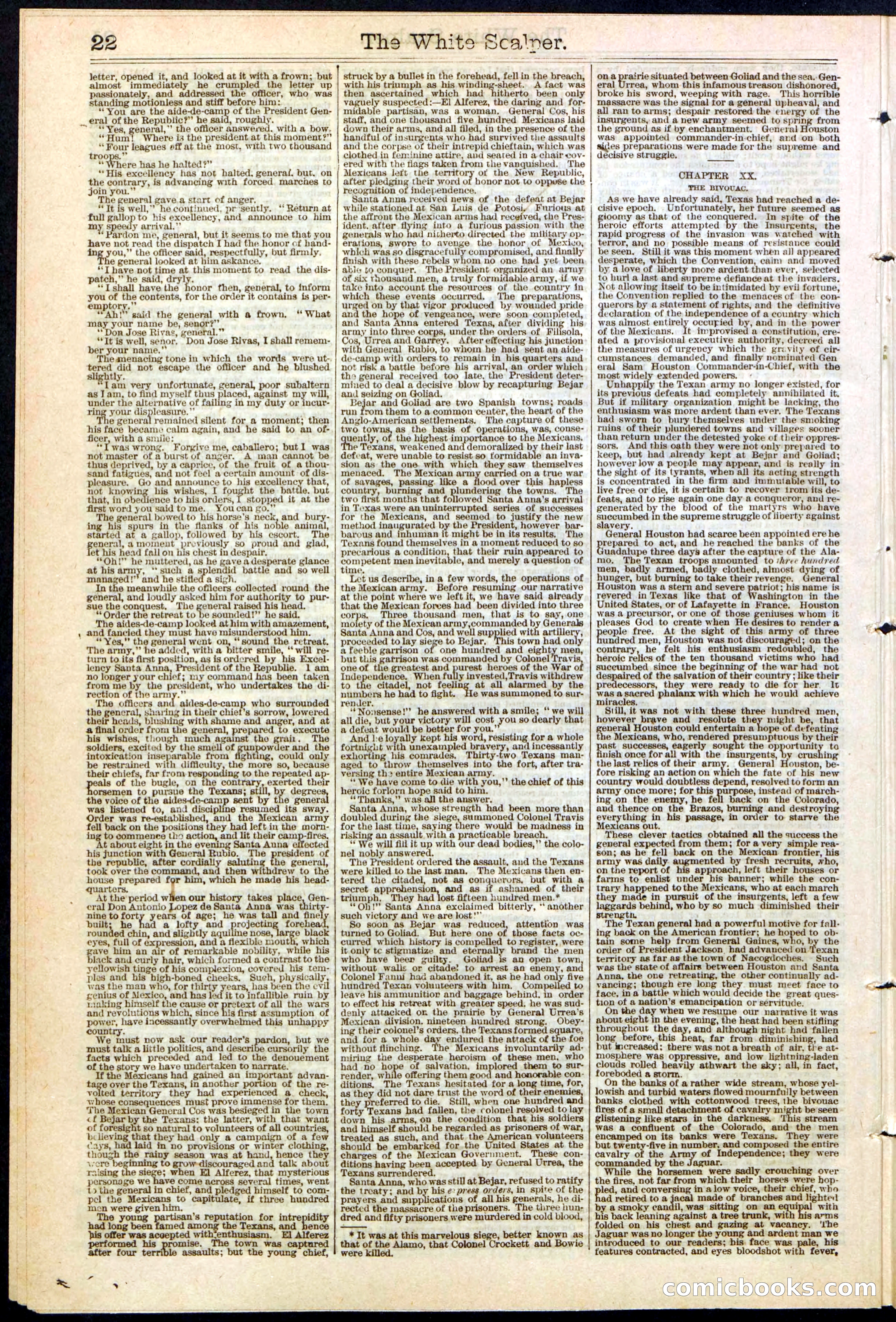 The White Scalper: A Story of the Texan War — page 22 of 32