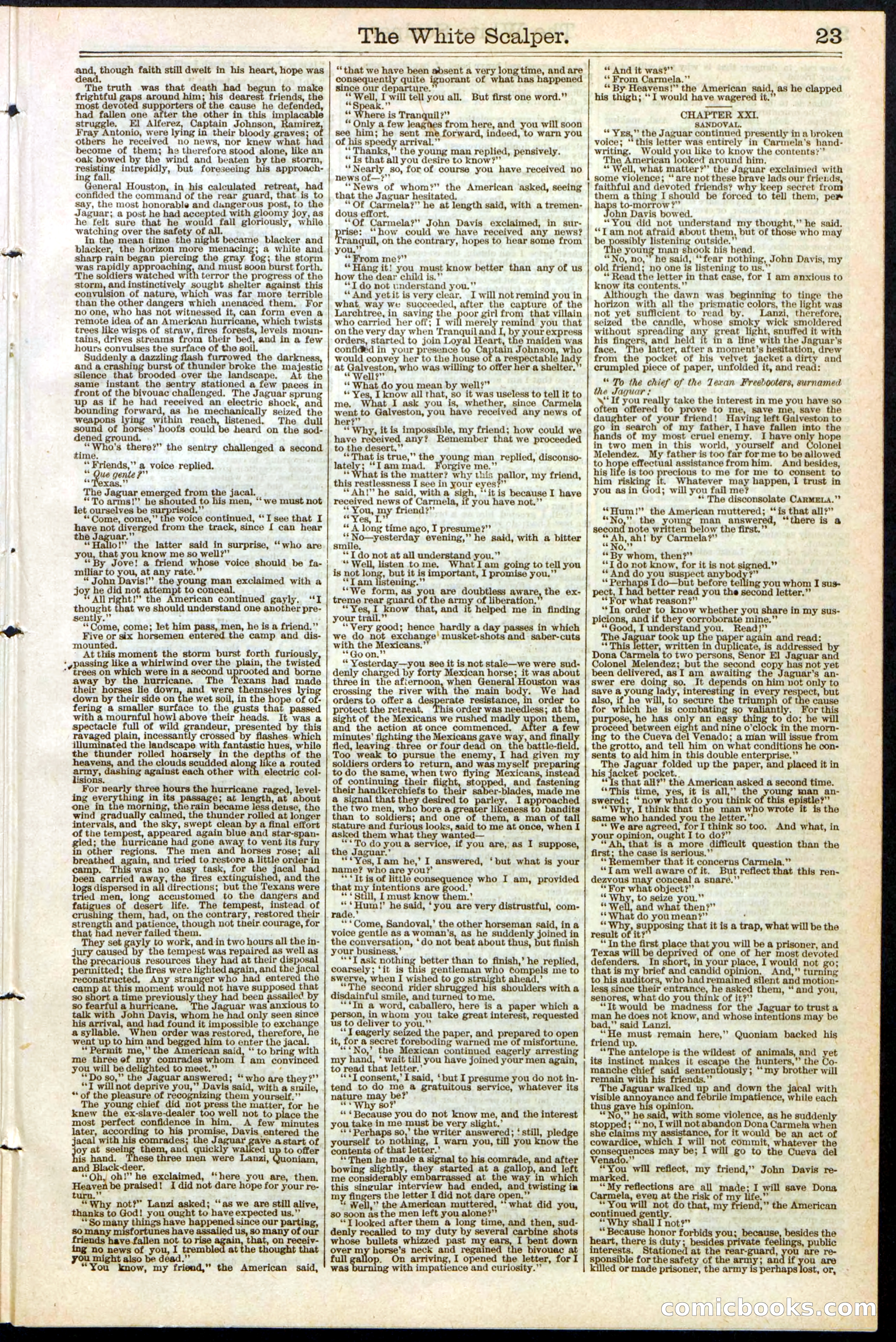 The White Scalper: A Story of the Texan War — page 23 of 32