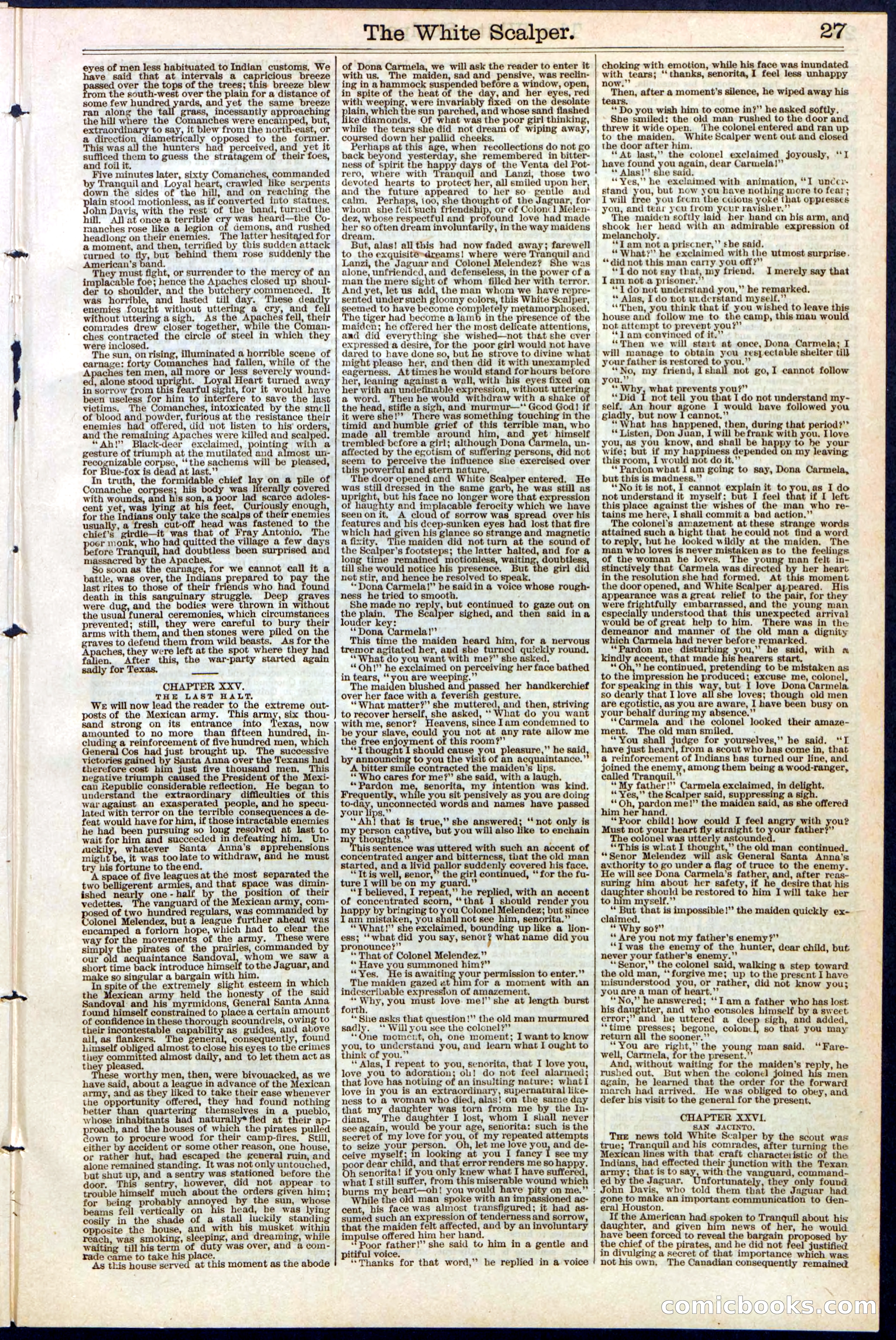 The White Scalper: A Story of the Texan War — page 27 of 32