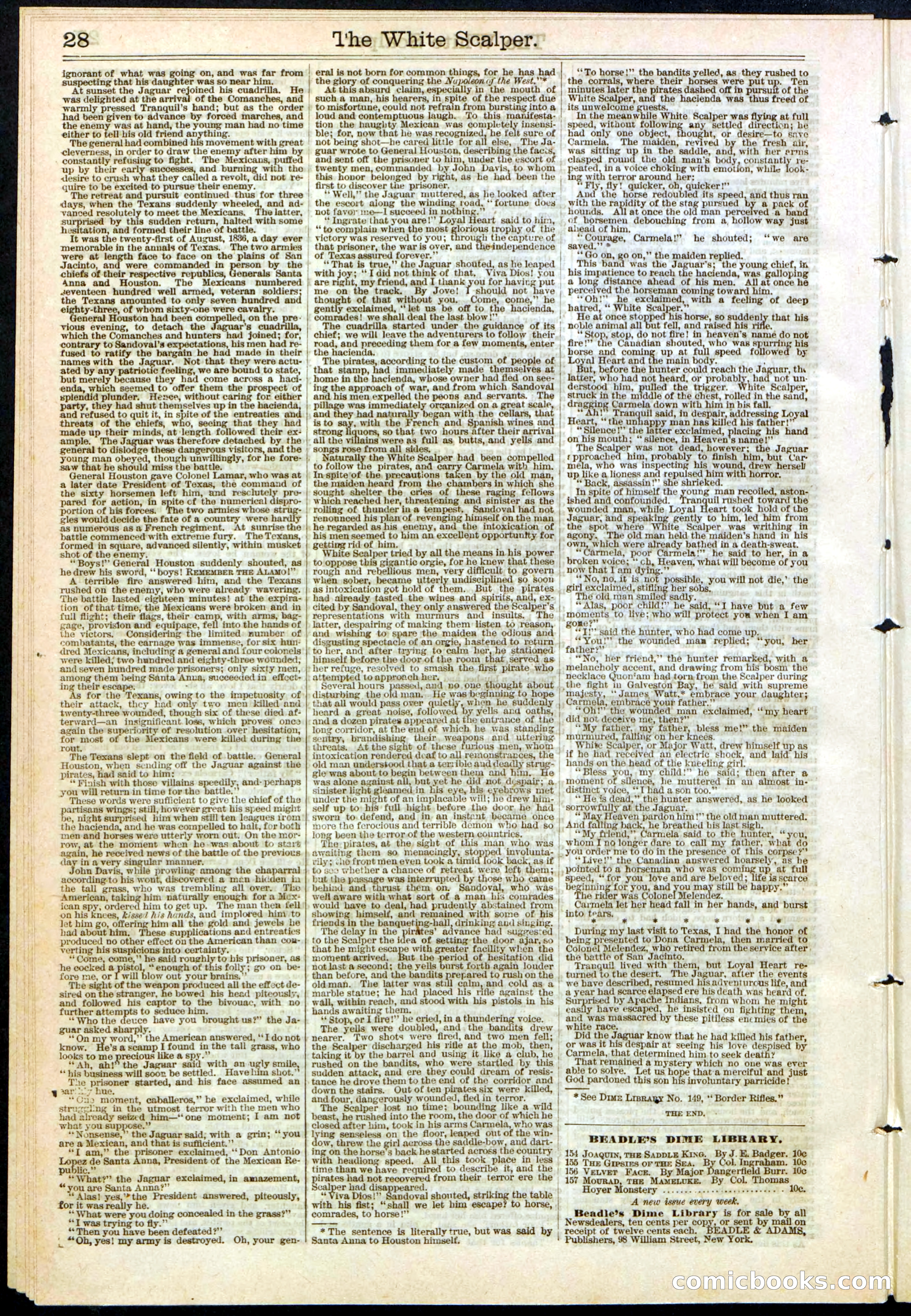 The White Scalper: A Story of the Texan War — page 28 of 32