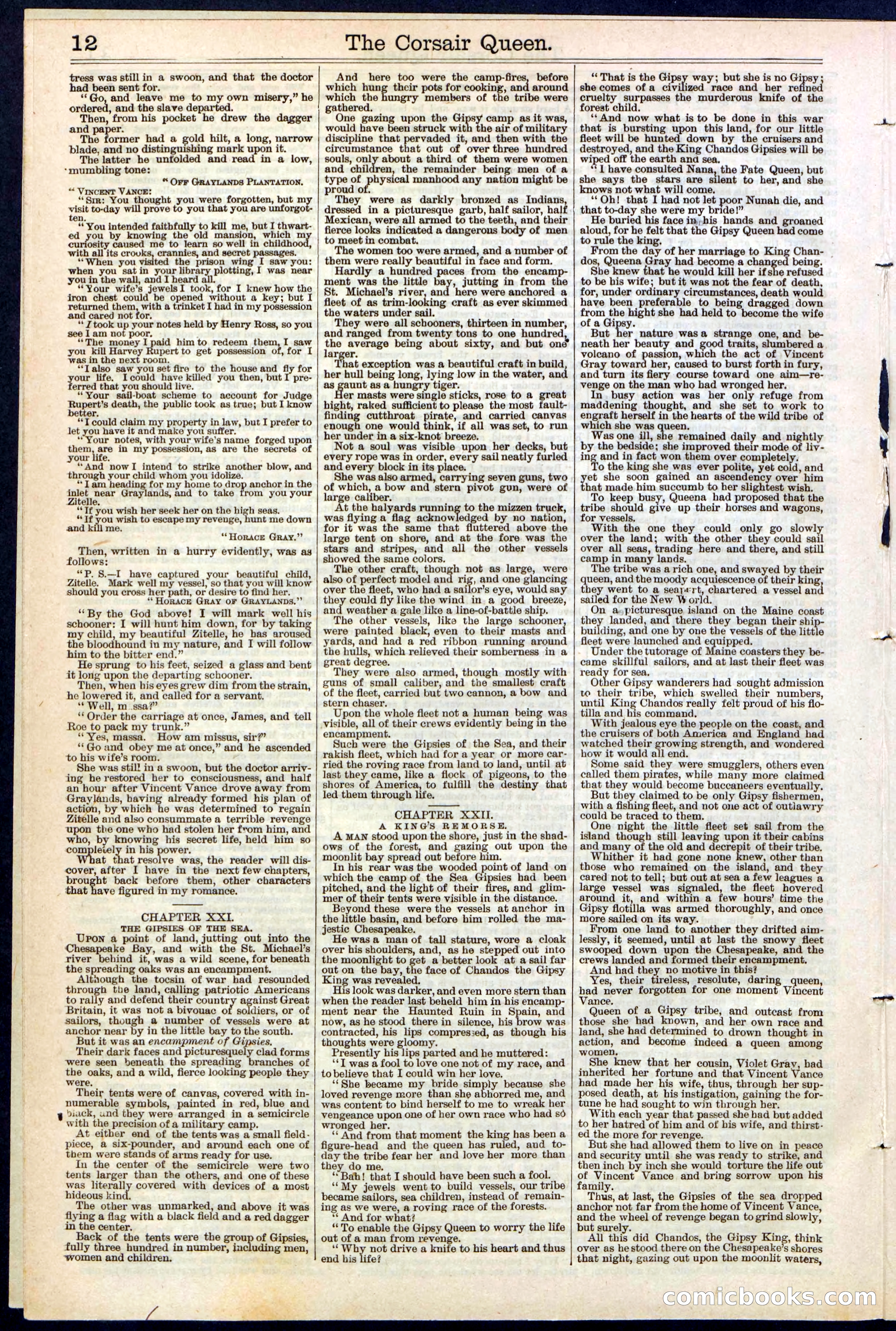The Corsair Queen; or, The Gypsies of the Sea — page 12 of 24