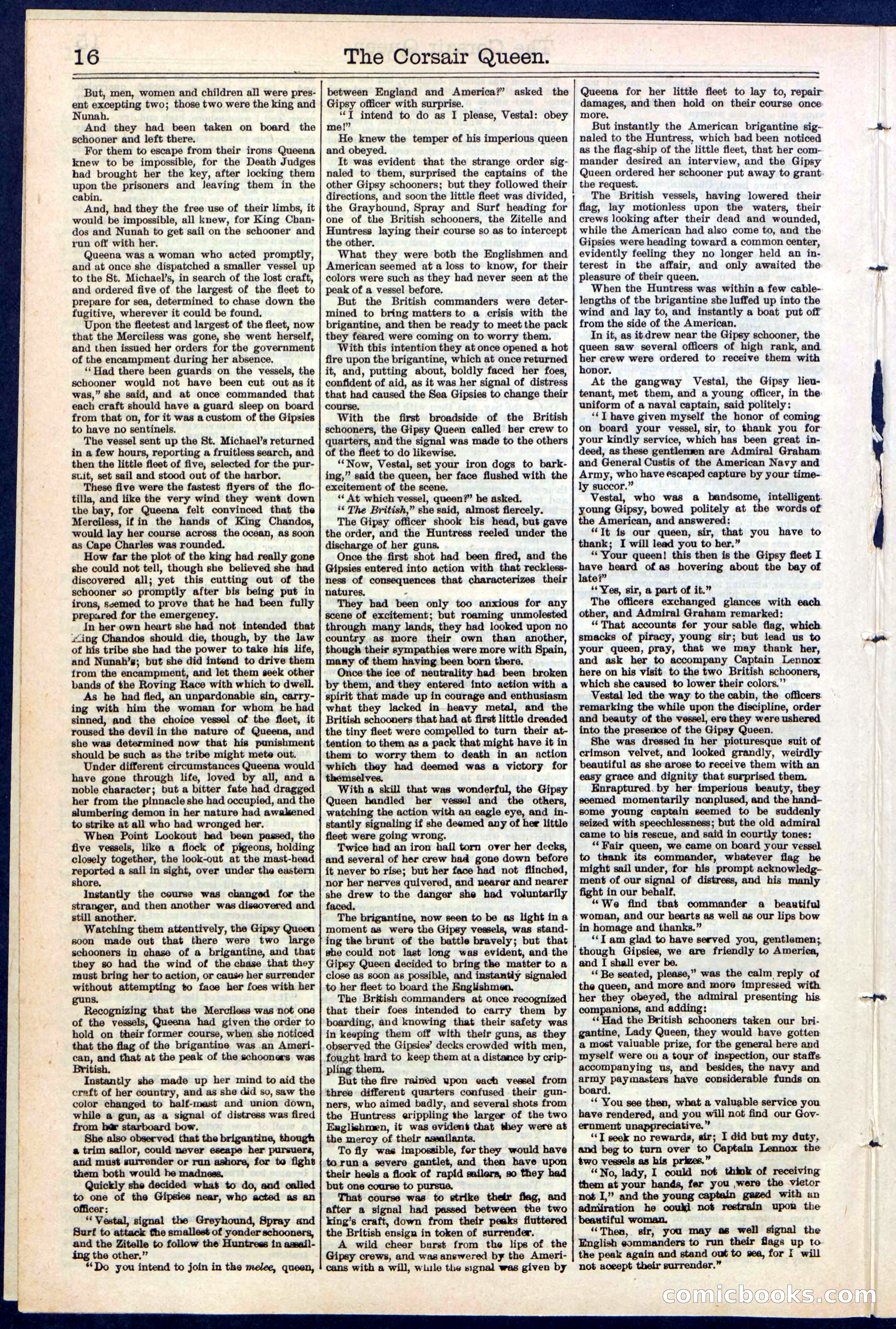 The Corsair Queen; or, The Gypsies of the Sea — page 16 of 24