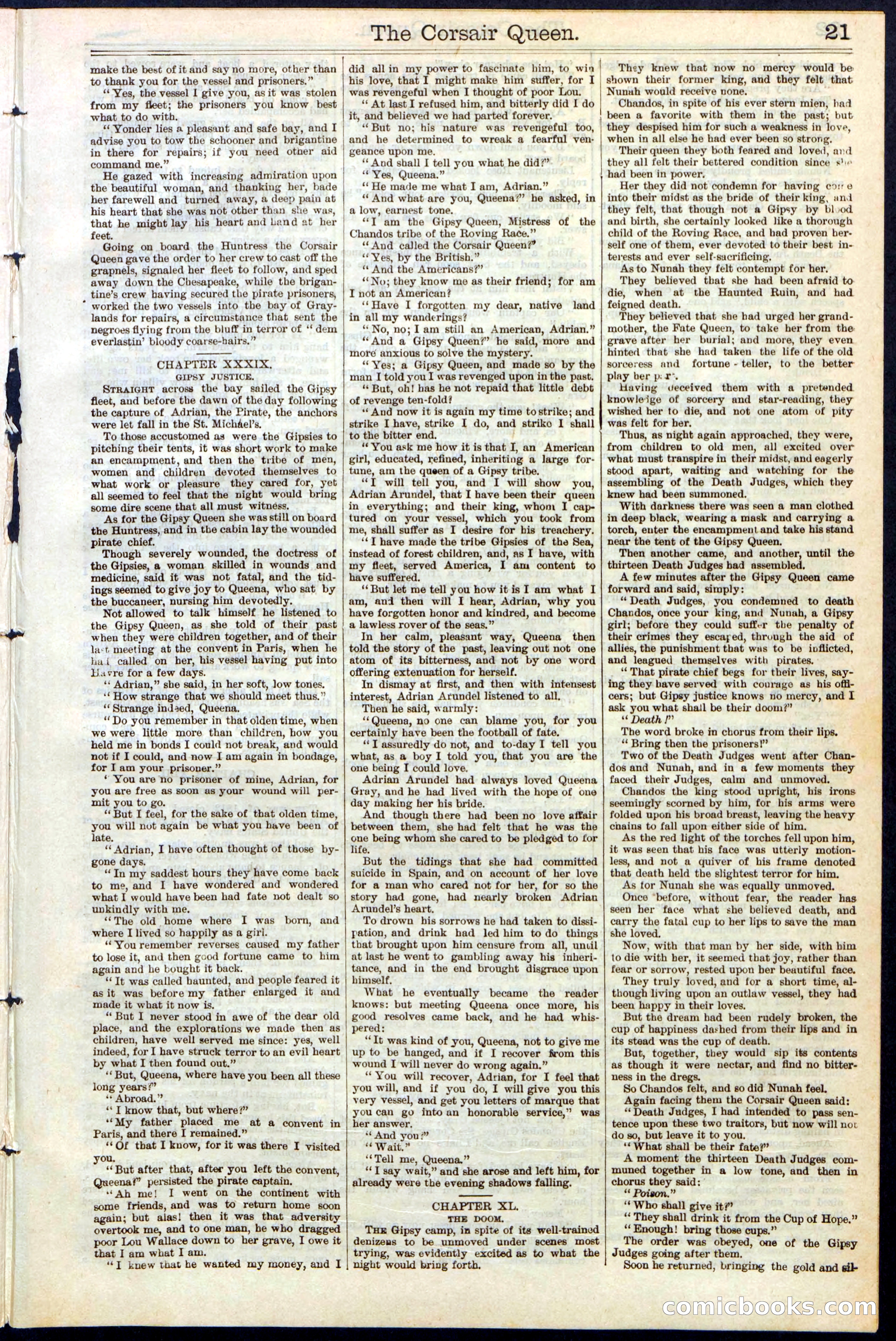 The Corsair Queen; or, The Gypsies of the Sea — page 21 of 24