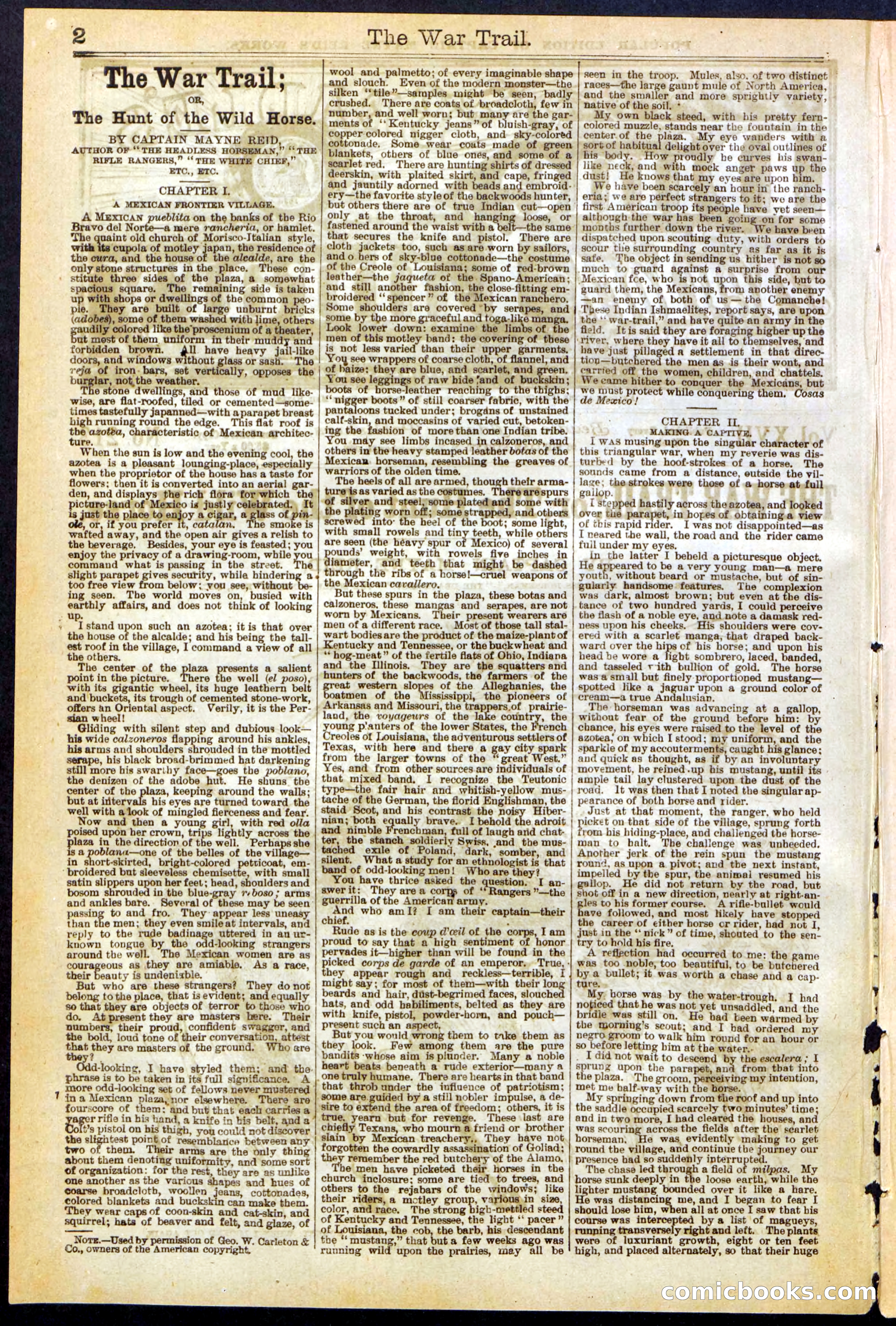 The War Trail; or, The Hunt of the Wild Horse — page 2 of 32