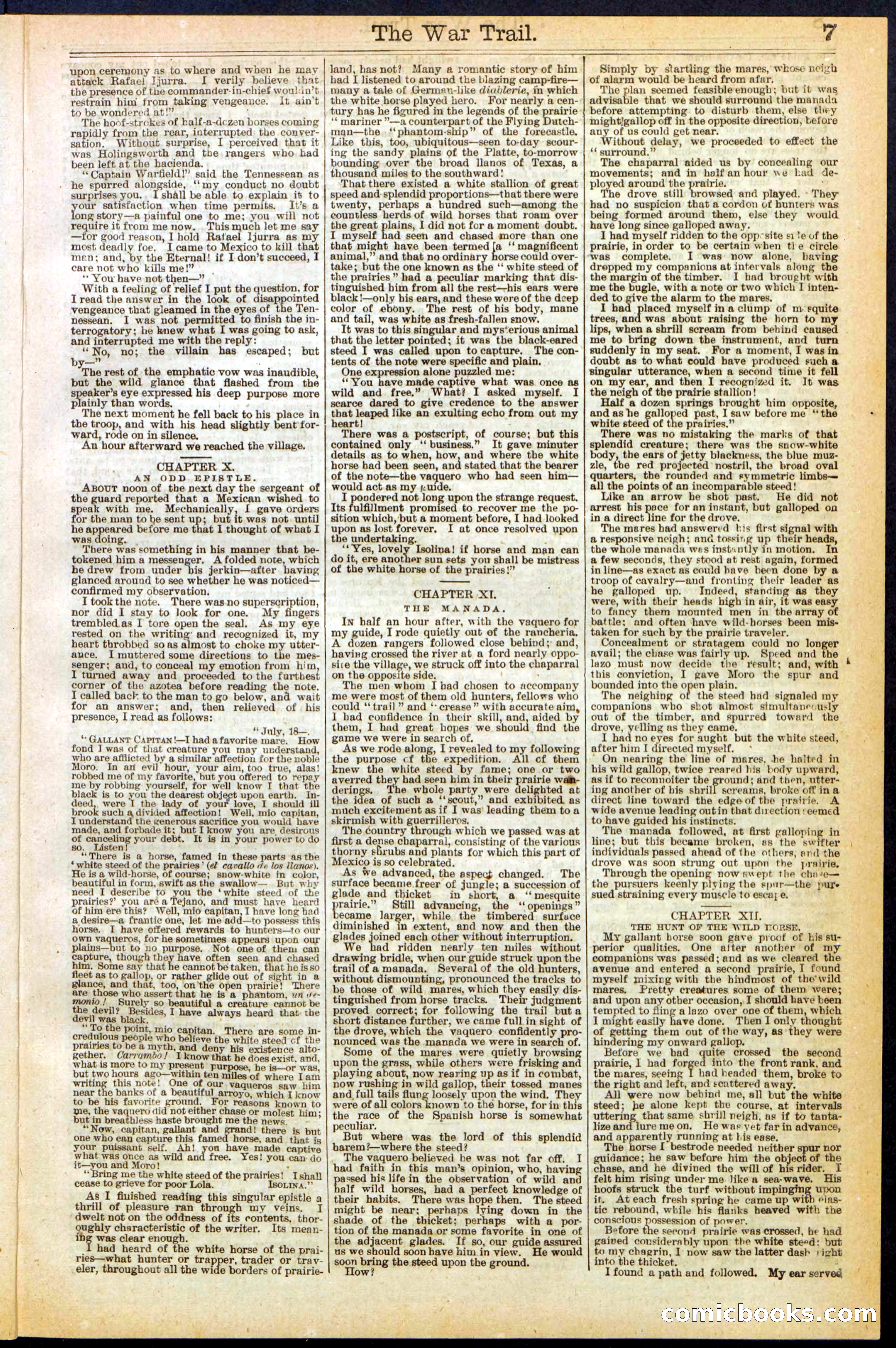 The War Trail; or, The Hunt of the Wild Horse — page 7 of 32