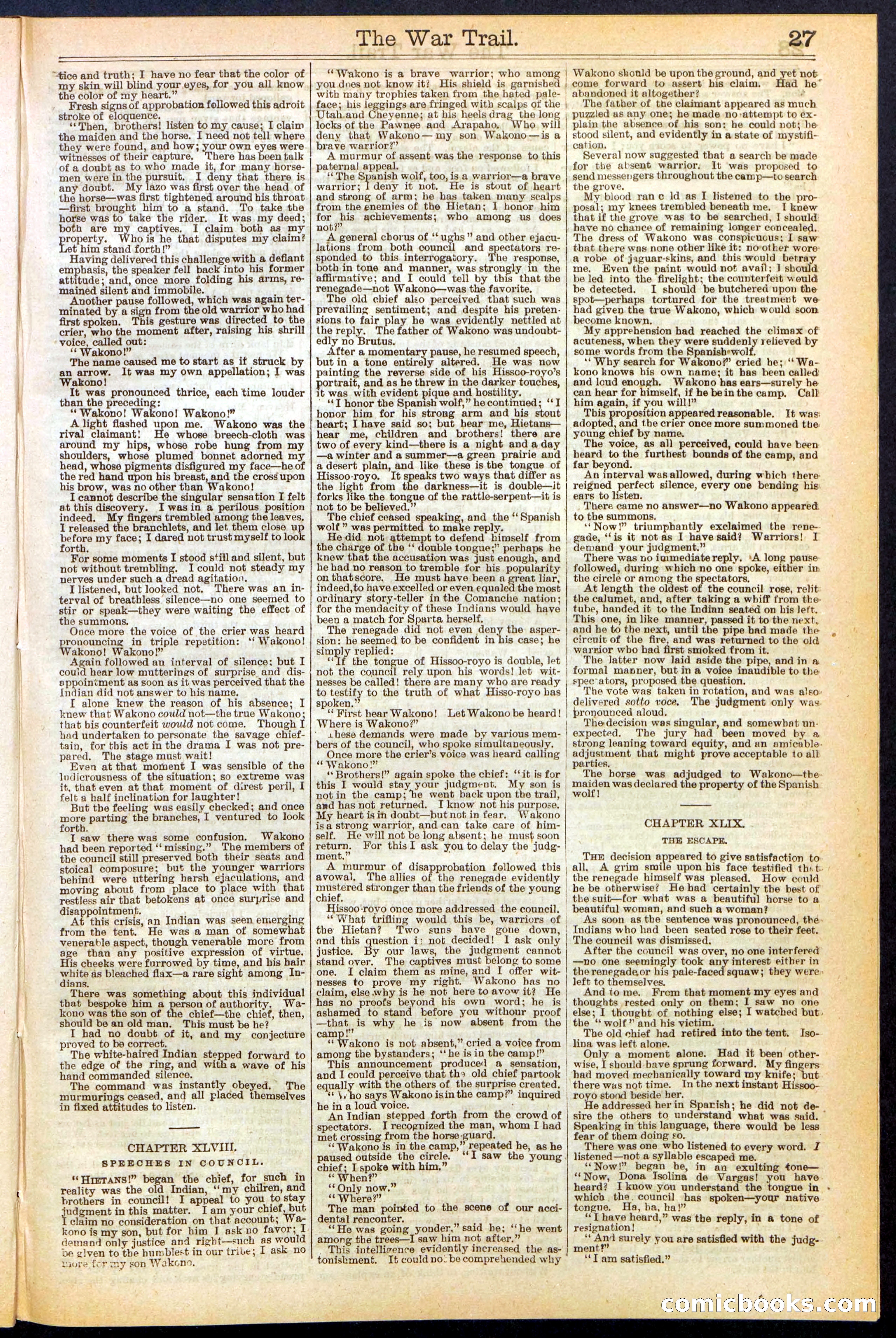The War Trail; or, The Hunt of the Wild Horse — page 27 of 32
