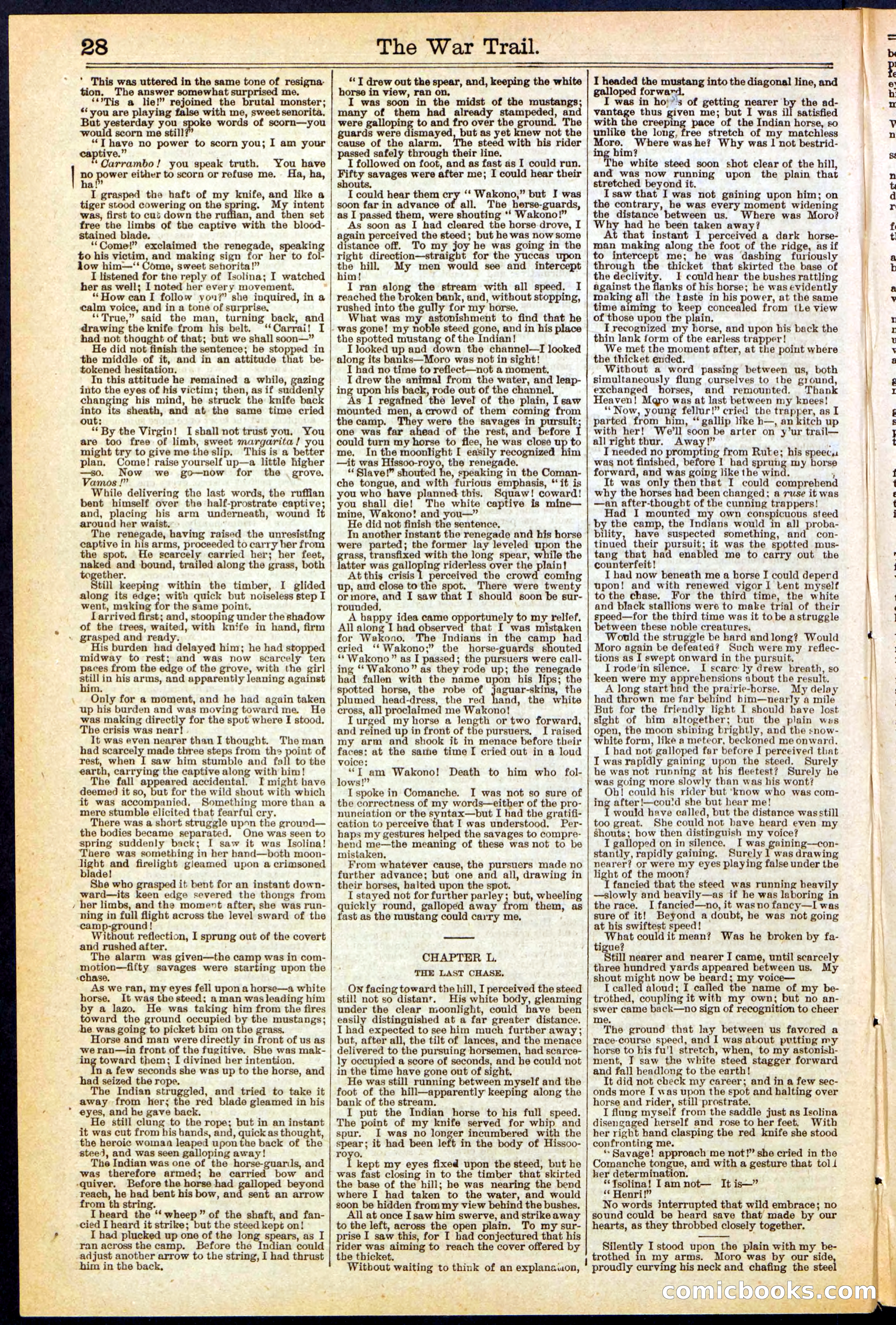 The War Trail; or, The Hunt of the Wild Horse — page 28 of 32