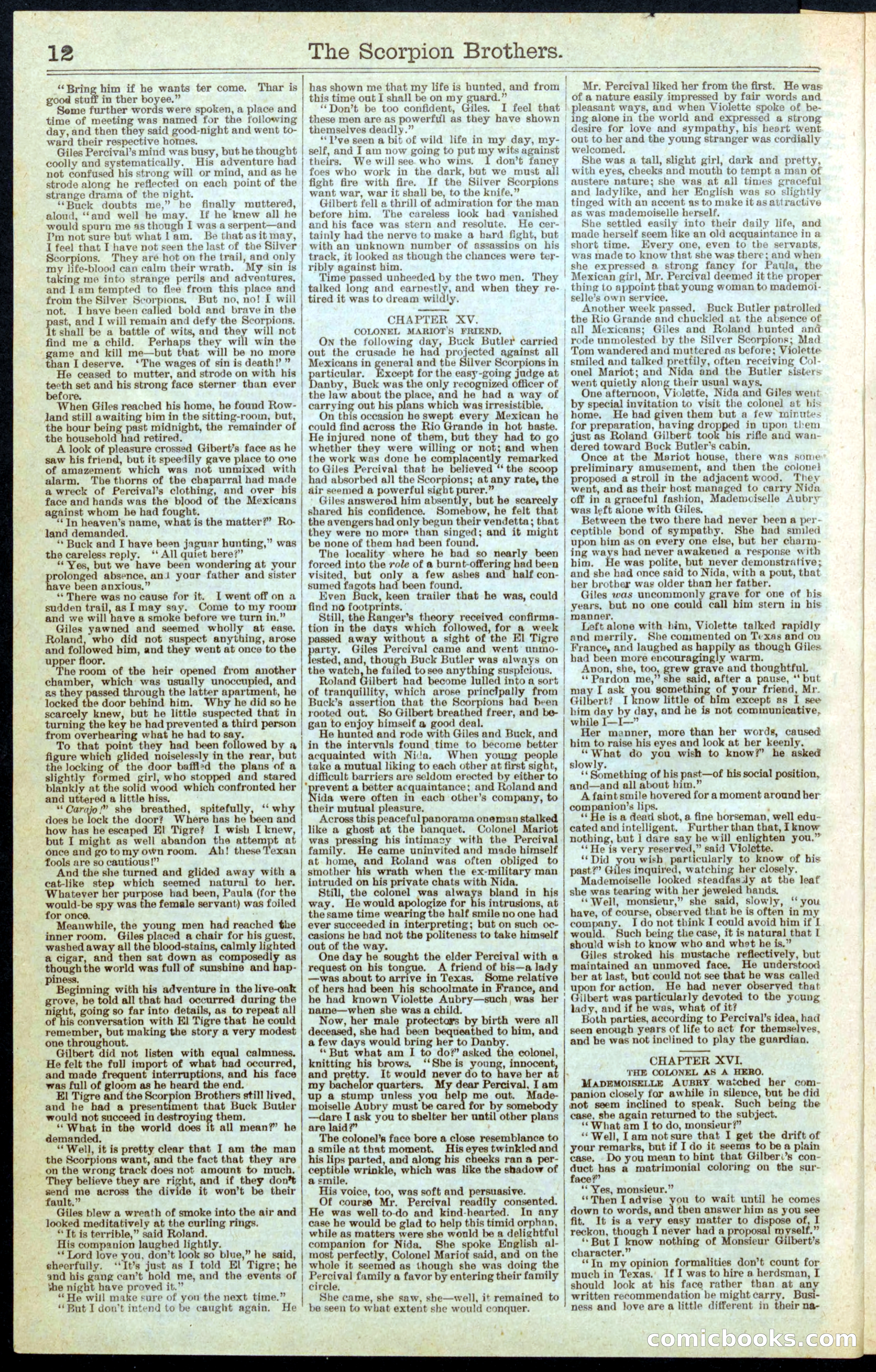 The Scorpion Brothers; or, Mad Tom's Mission — page 12 of 32