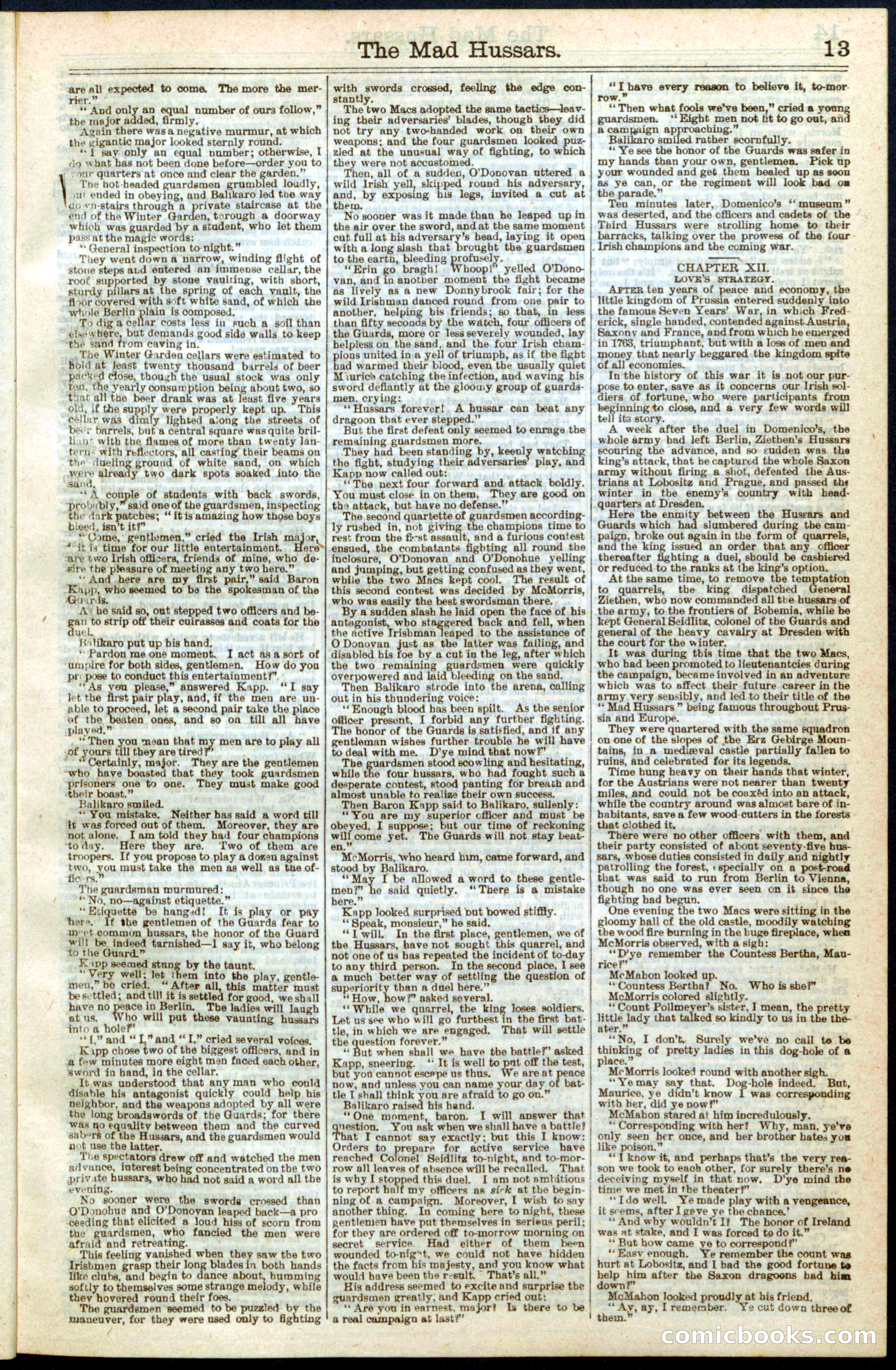 The Mad Hussars; or, The O's and the Macs — page 13 of 32