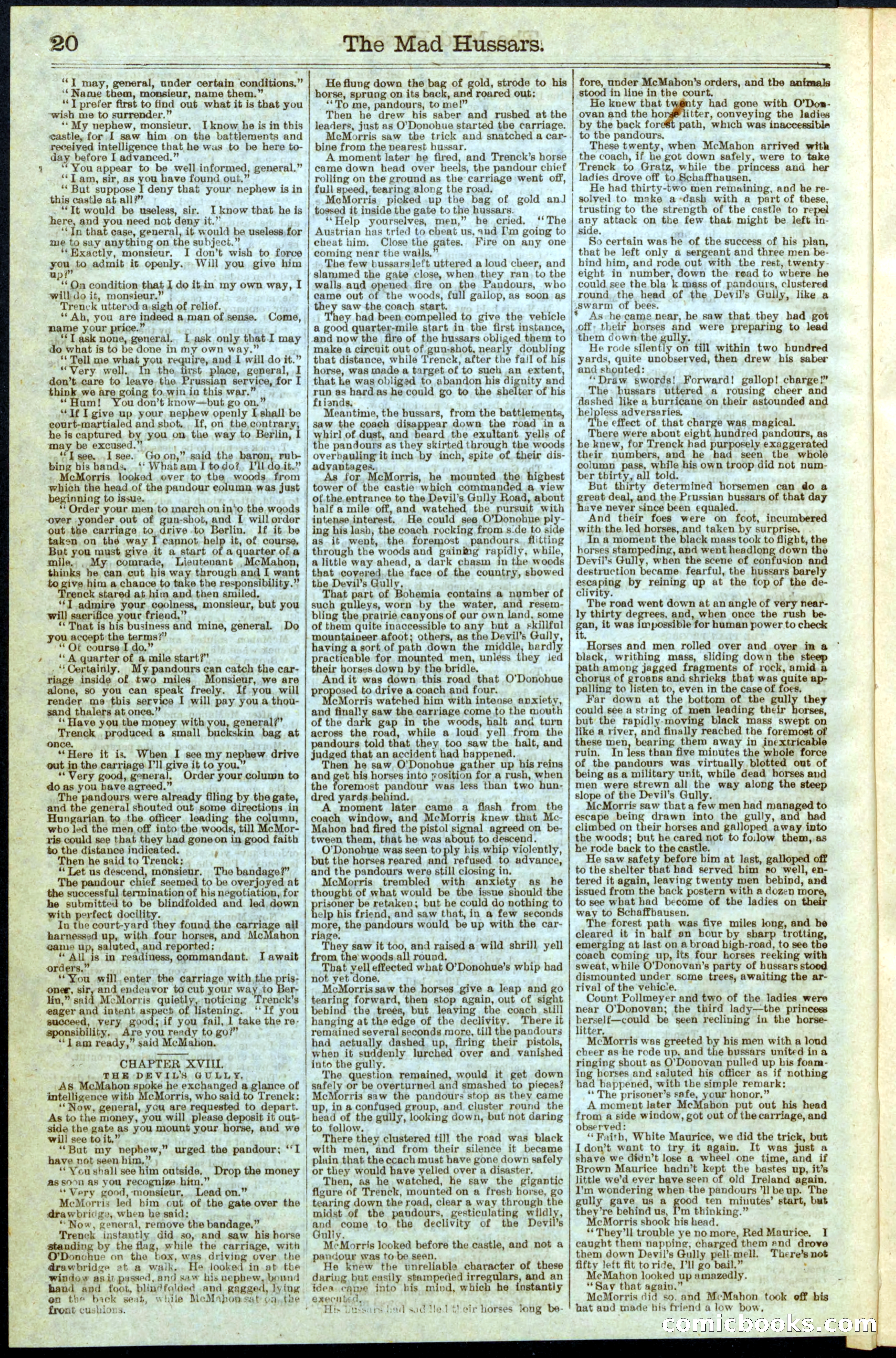 The Mad Hussars; or, The O's and the Macs — page 20 of 32