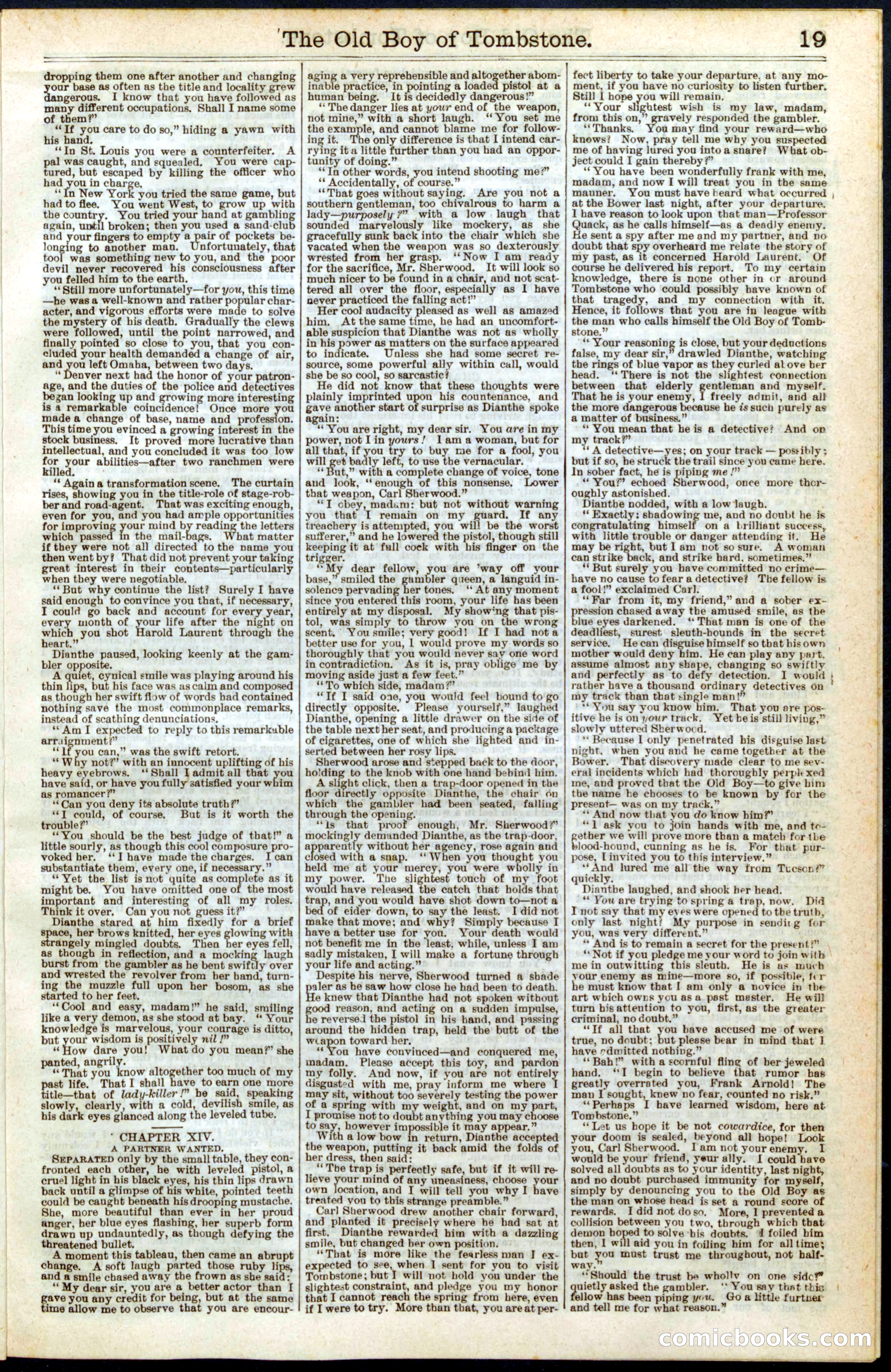 The Old Boy of Tombstone: Or, Wagering a Life on a Card — page 19 of 32