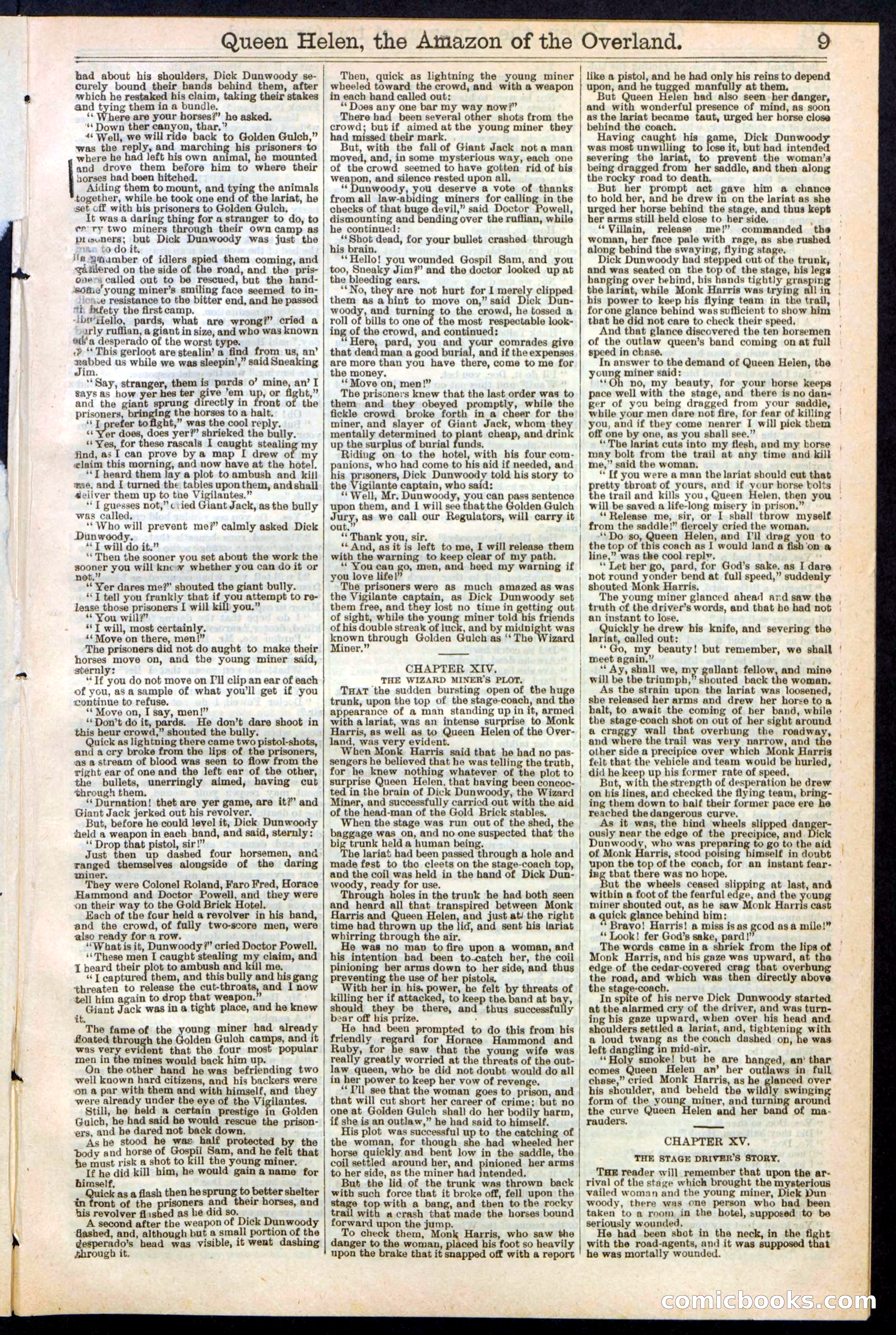Queen Helen, The Amazon of the Overland; or, The Ghouls of the Gold Mines — page 9 of 24