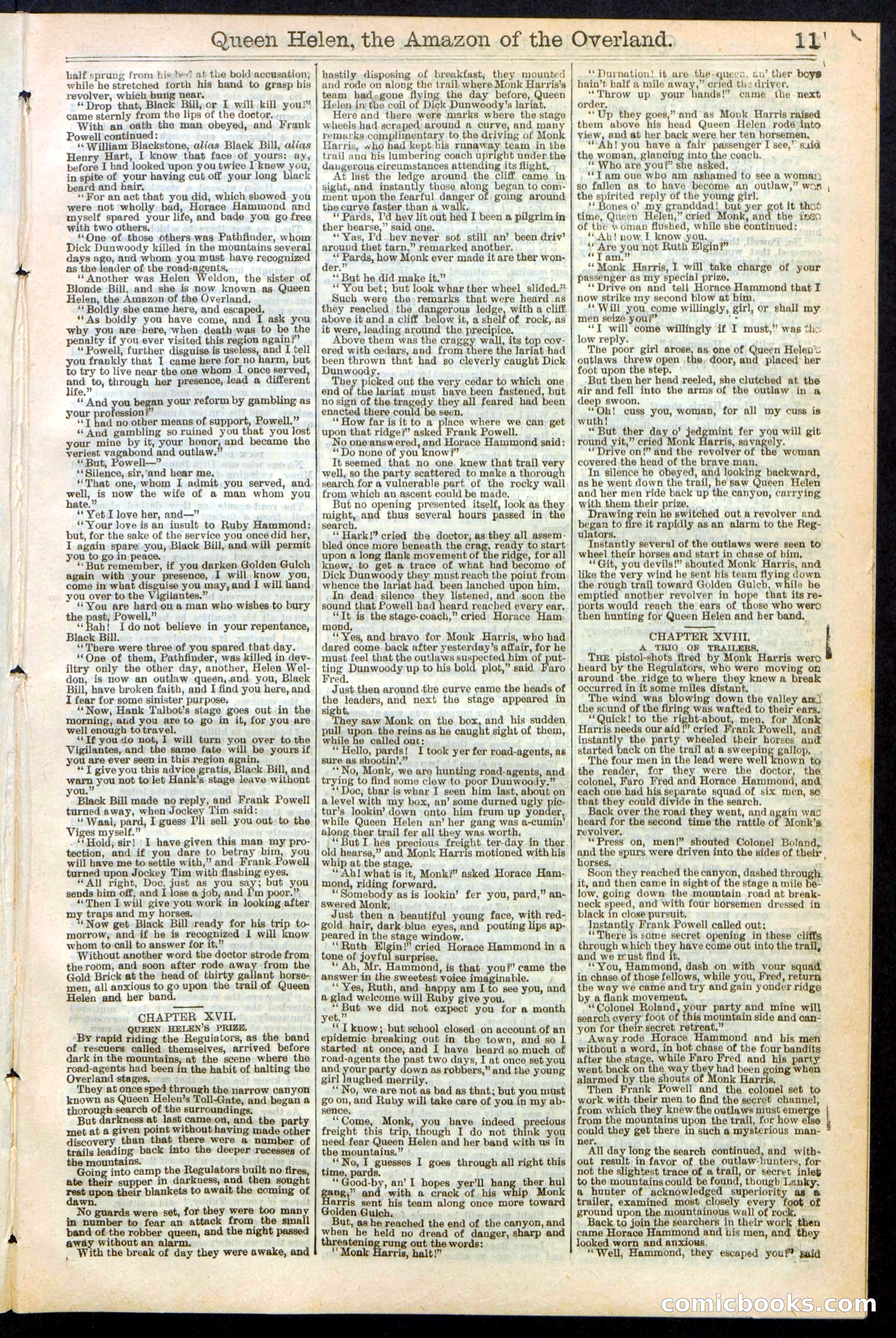 Queen Helen, The Amazon of the Overland; or, The Ghouls of the Gold Mines — page 11 of 24