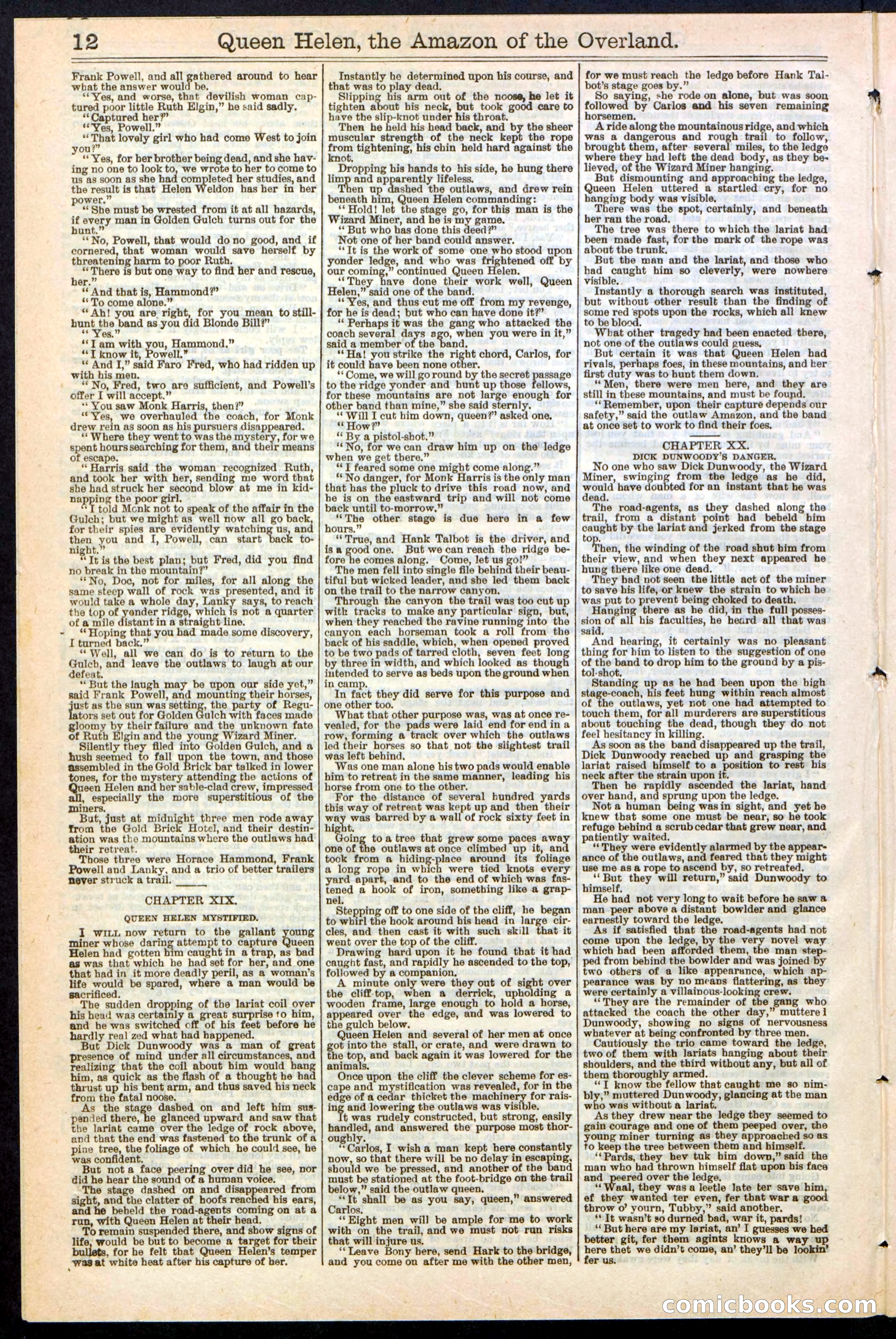 Queen Helen, The Amazon of the Overland; or, The Ghouls of the Gold Mines — page 12 of 24