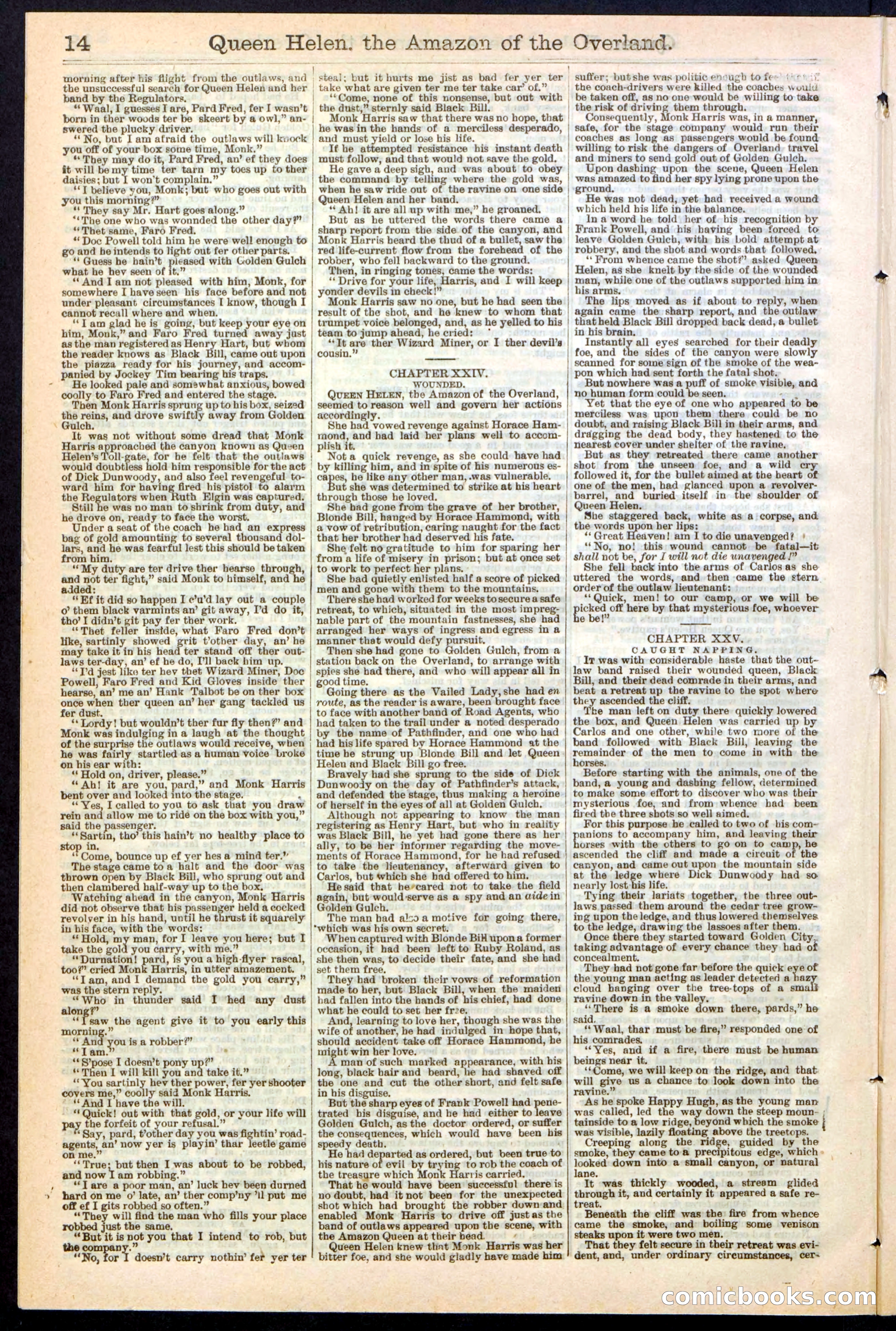 Queen Helen, The Amazon of the Overland; or, The Ghouls of the Gold Mines — page 14 of 24