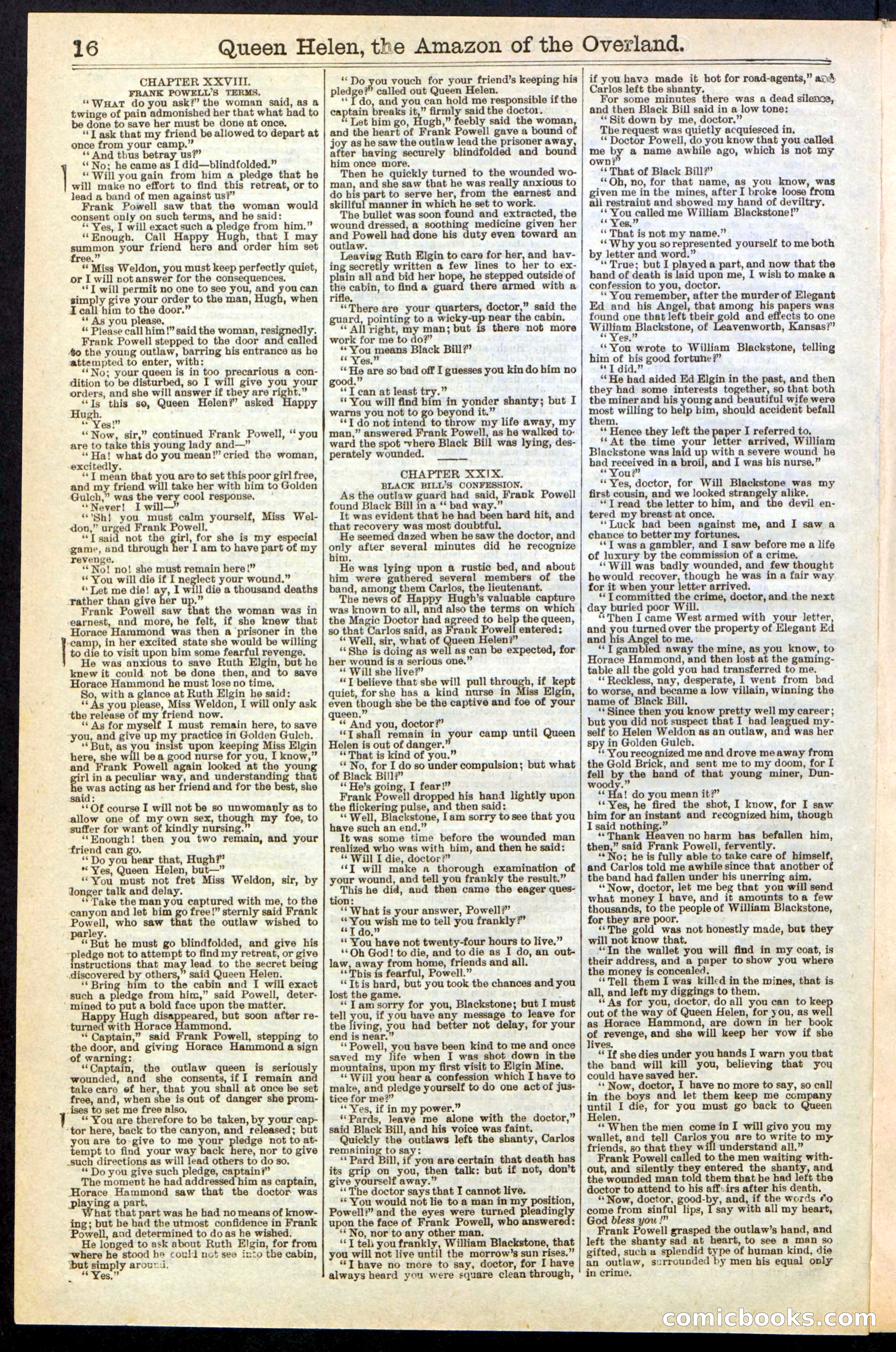 Queen Helen, The Amazon of the Overland; or, The Ghouls of the Gold Mines — page 16 of 24
