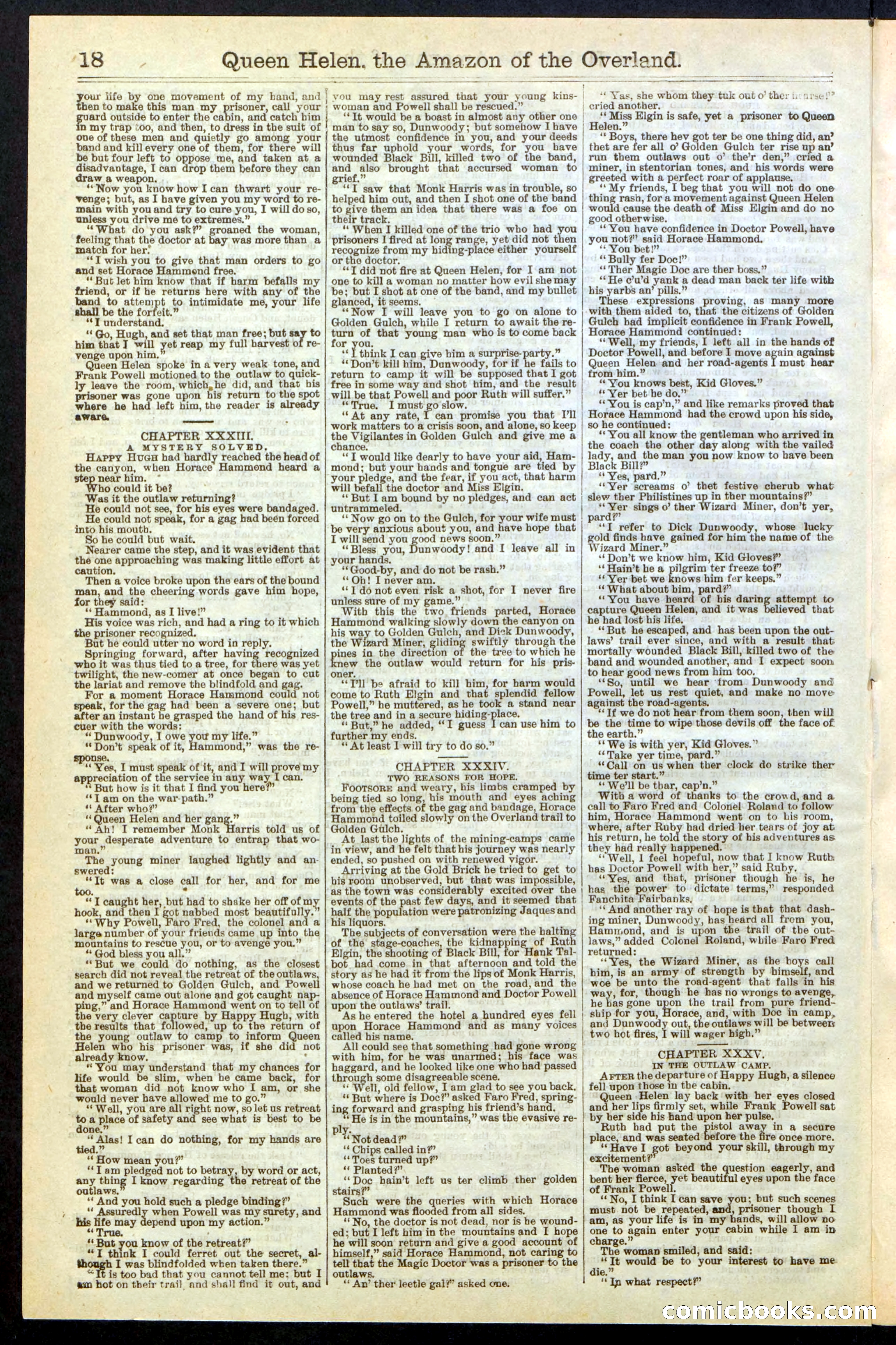 Queen Helen, The Amazon of the Overland; or, The Ghouls of the Gold Mines — page 18 of 24