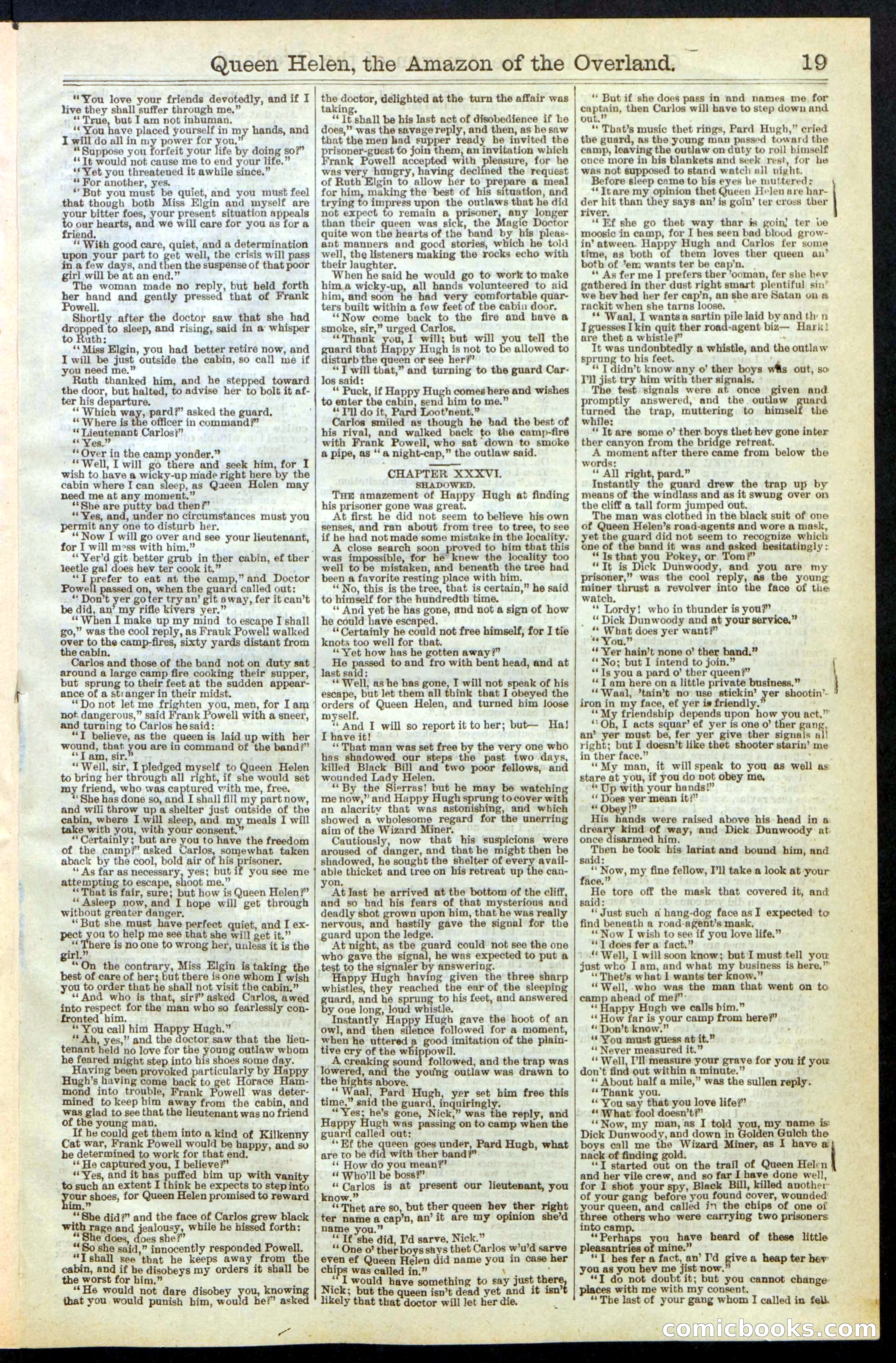 Queen Helen, The Amazon of the Overland; or, The Ghouls of the Gold Mines — page 19 of 24