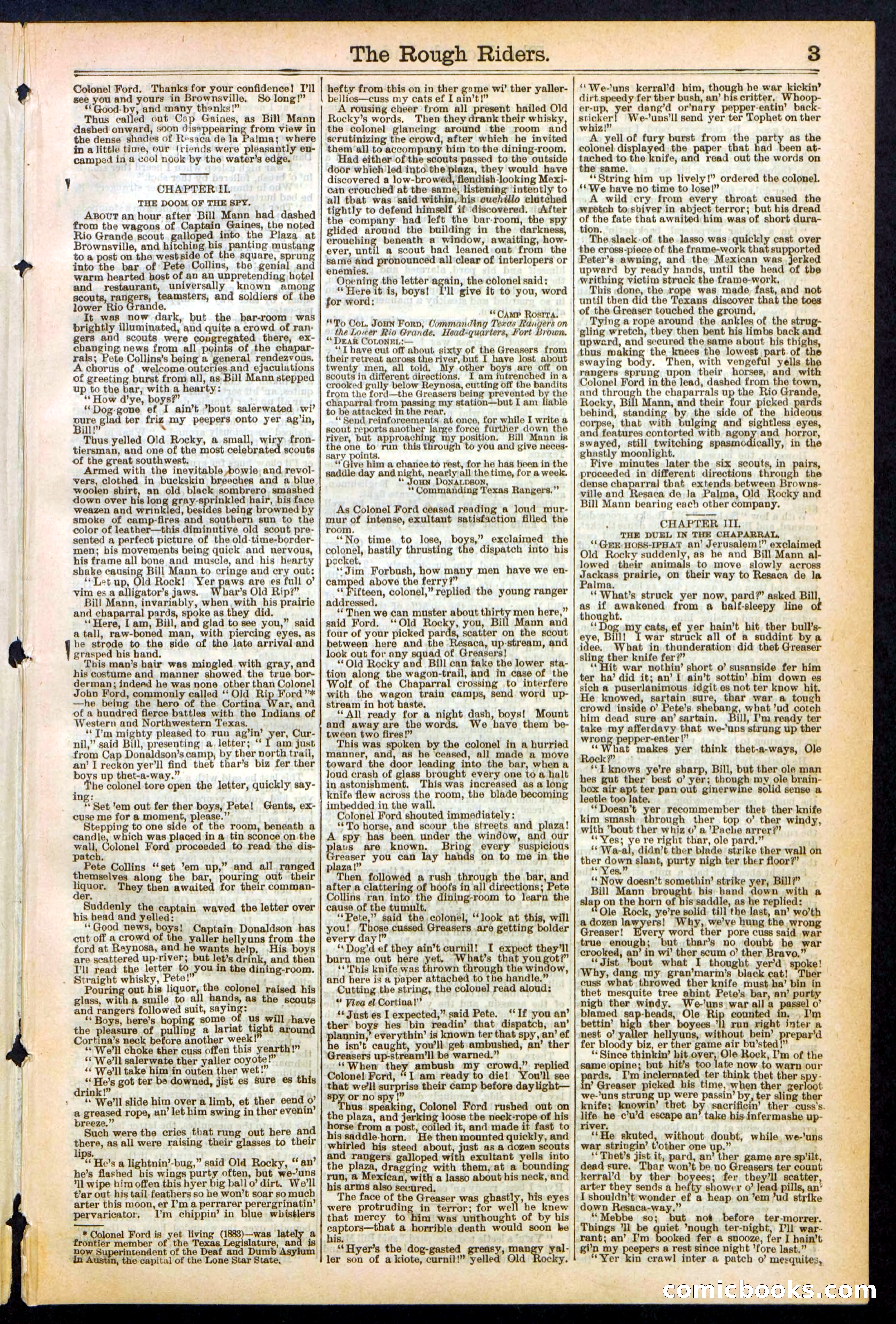 The Rough Riders; or, Sharp Eye, the Seminole Scourge — page 3 of 32
